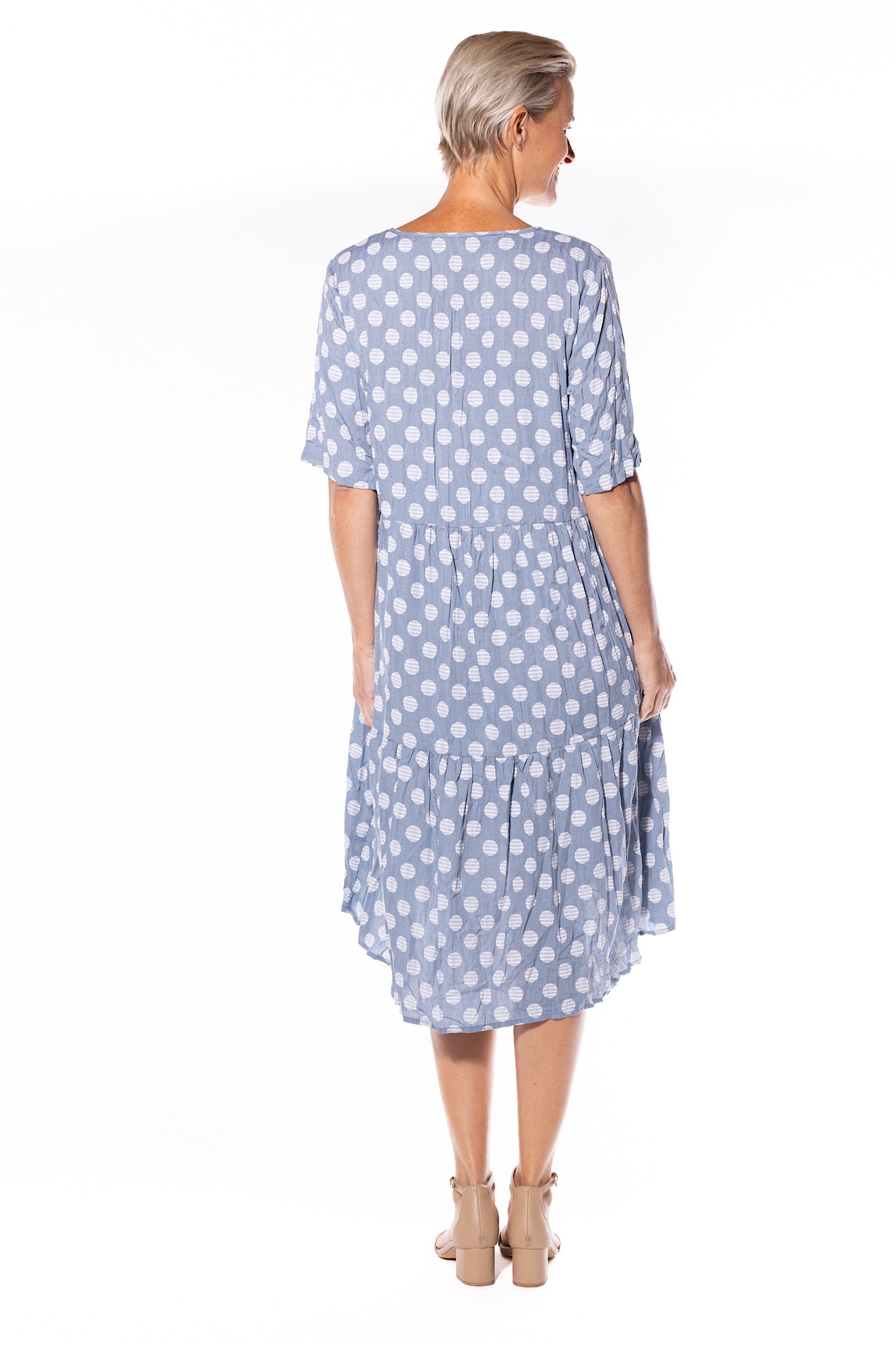 Cafe Latte Sequin Dress Blue CLM452