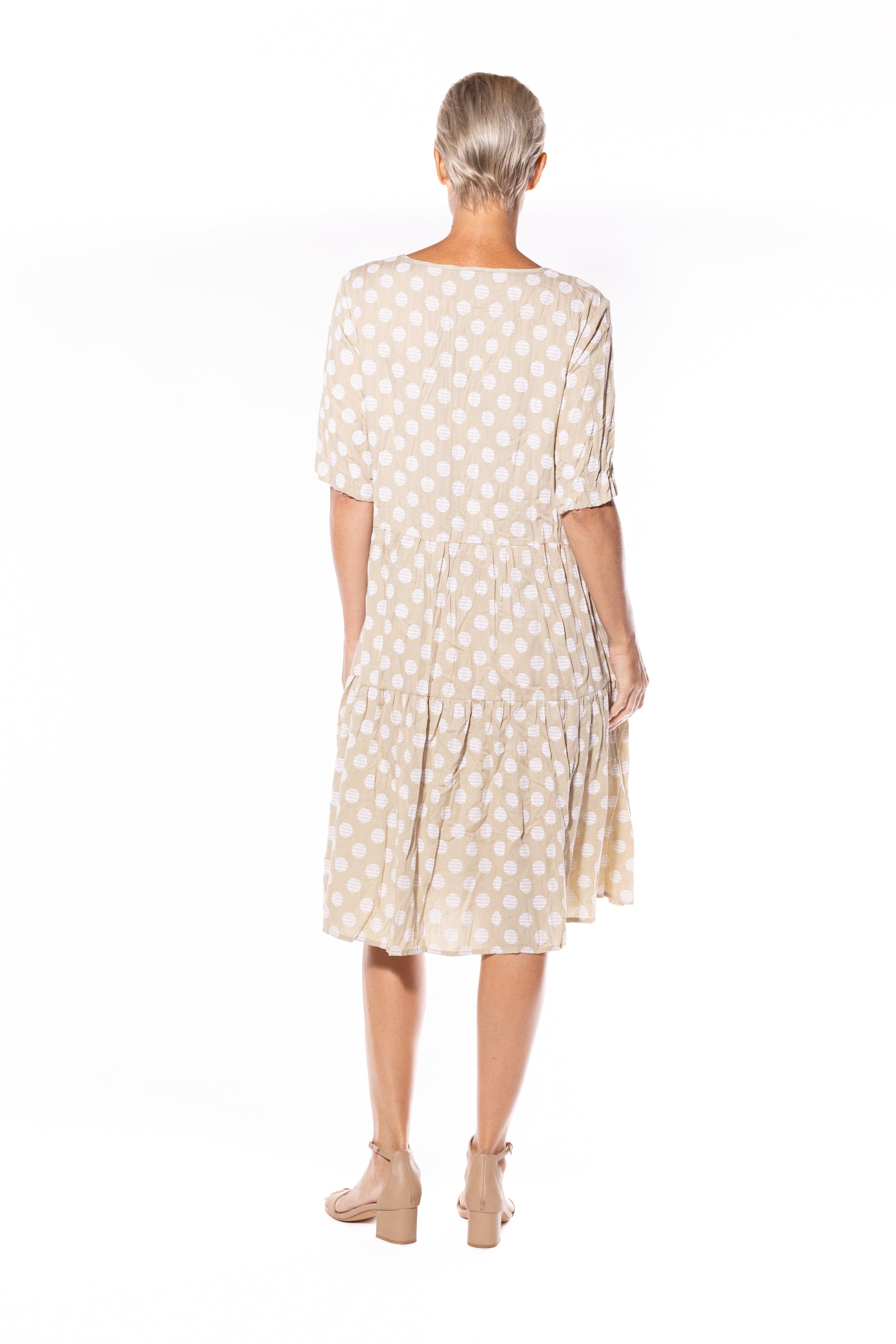 Cafe Latte Sequin Dress Natural  CLM452