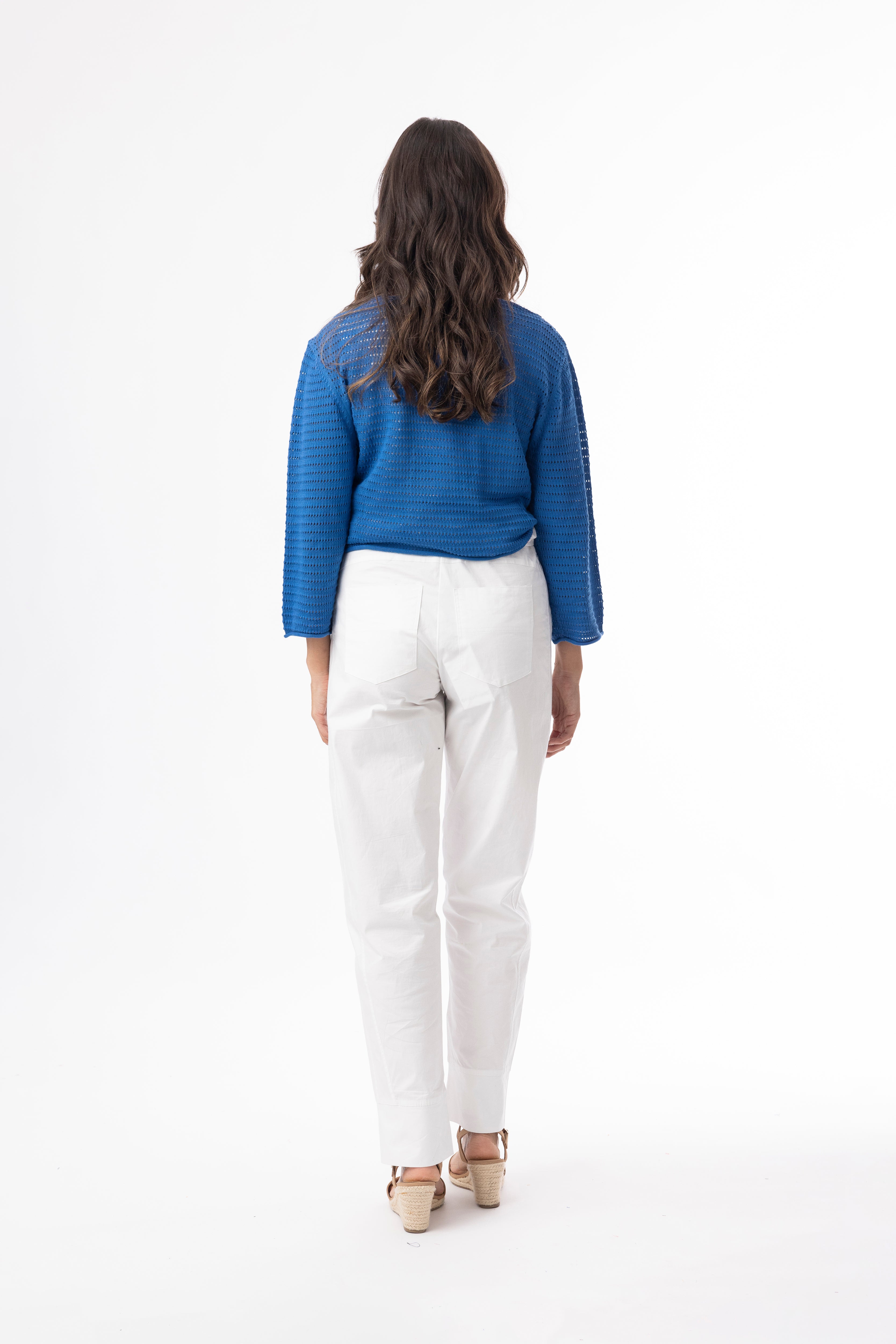 Orientique Blue Knit Shrug