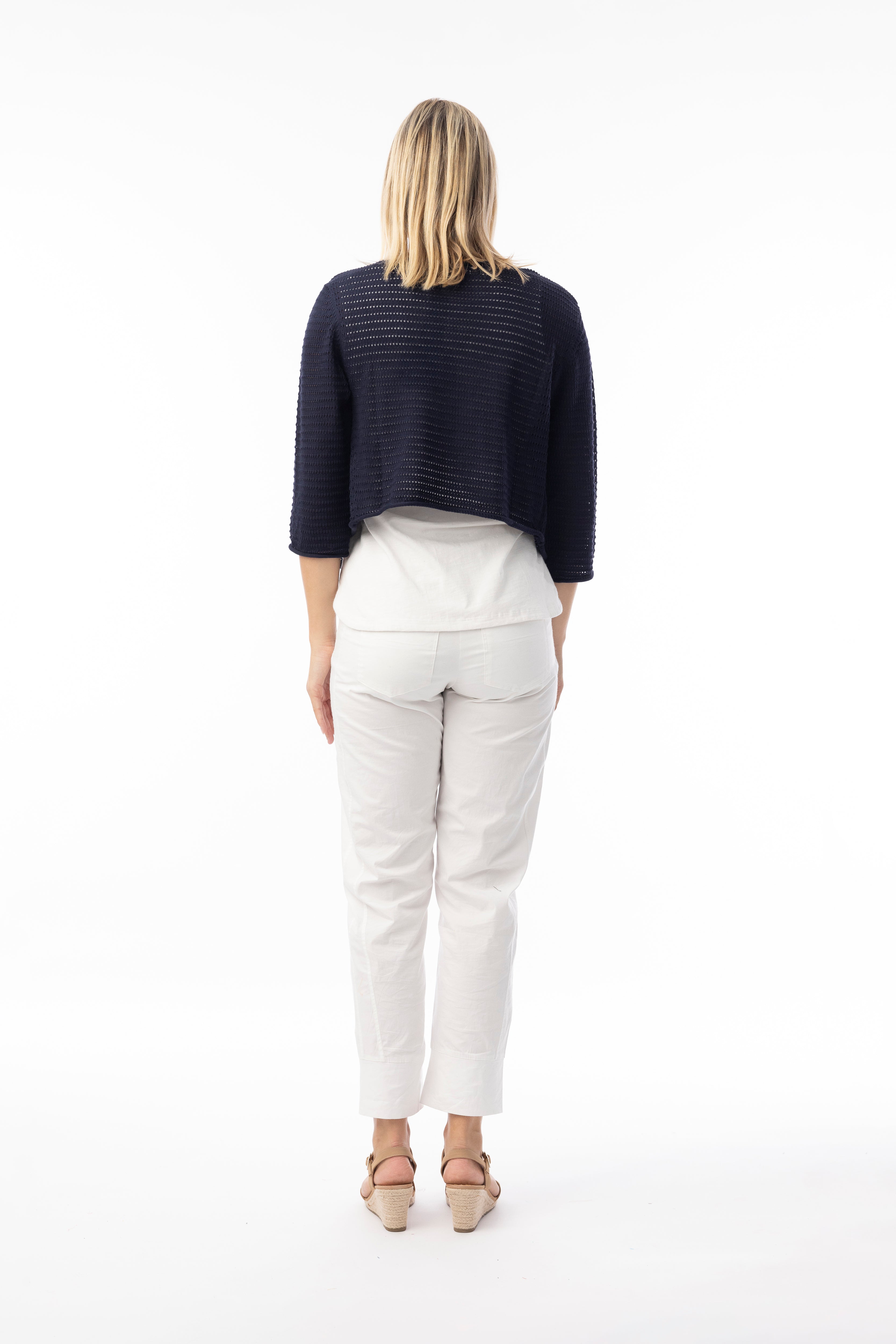 Orientique Navy Knit Shrug