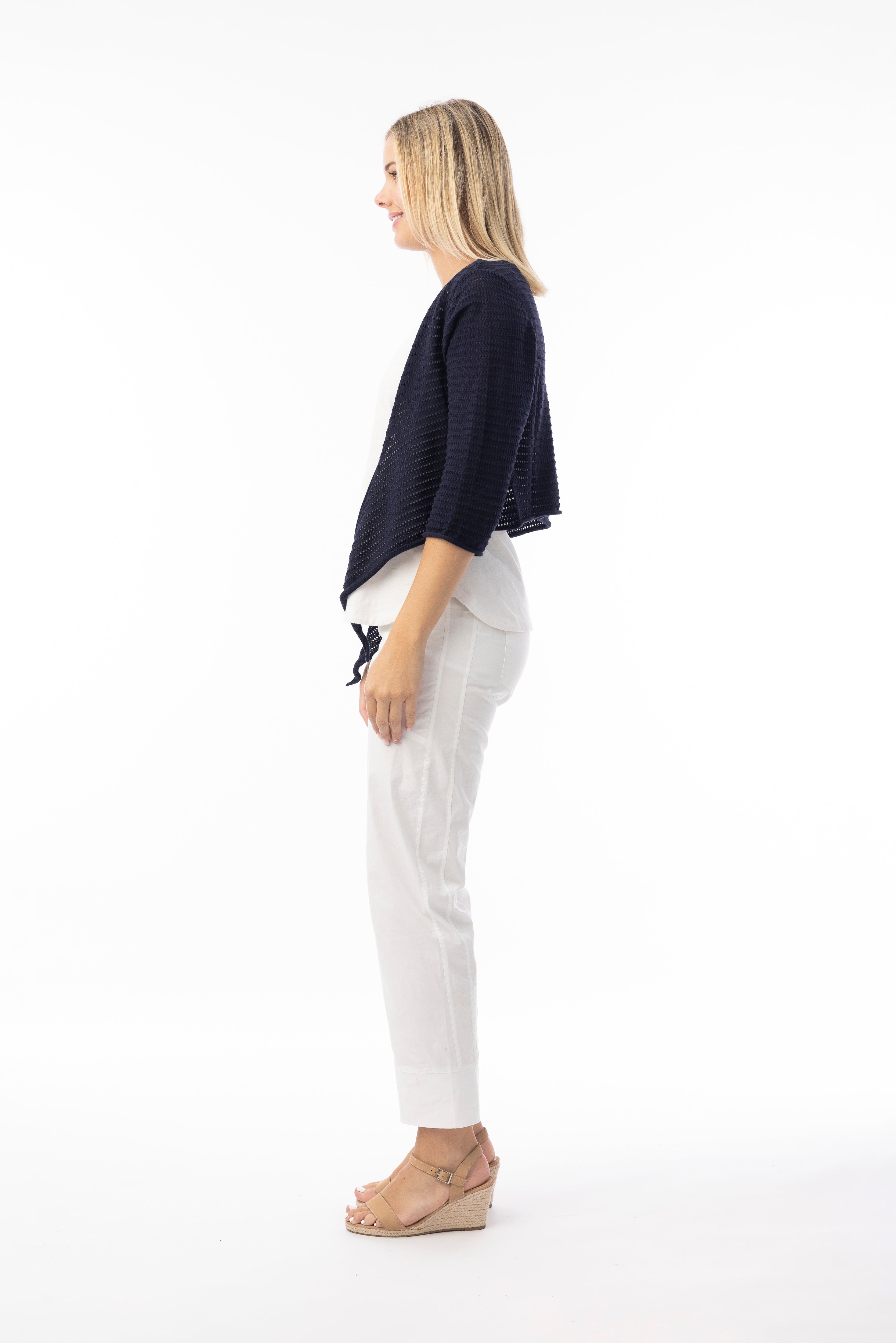Orientique Navy Knit Shrug