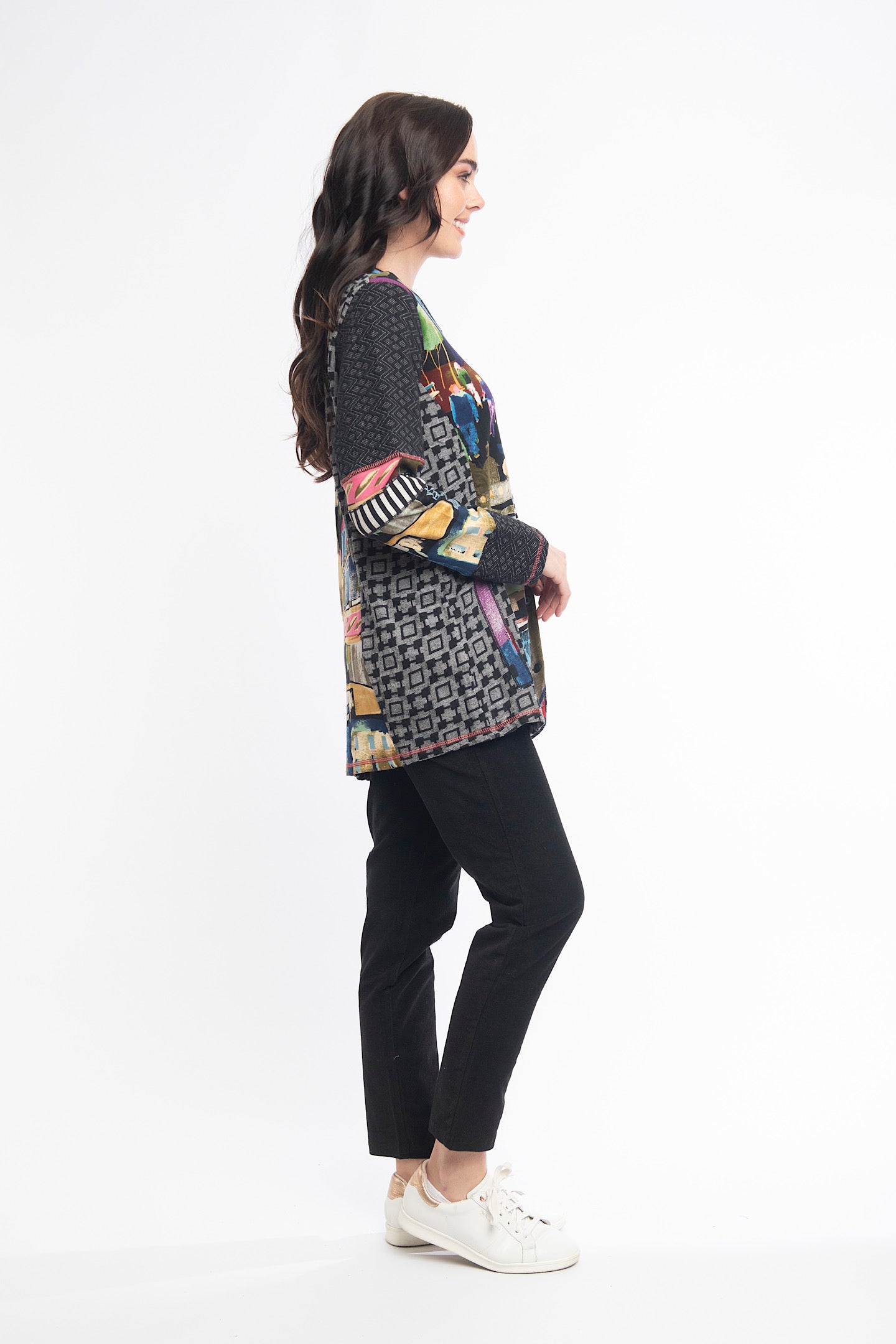 Orientique Madam Butterfly Patch Cardigan 22942