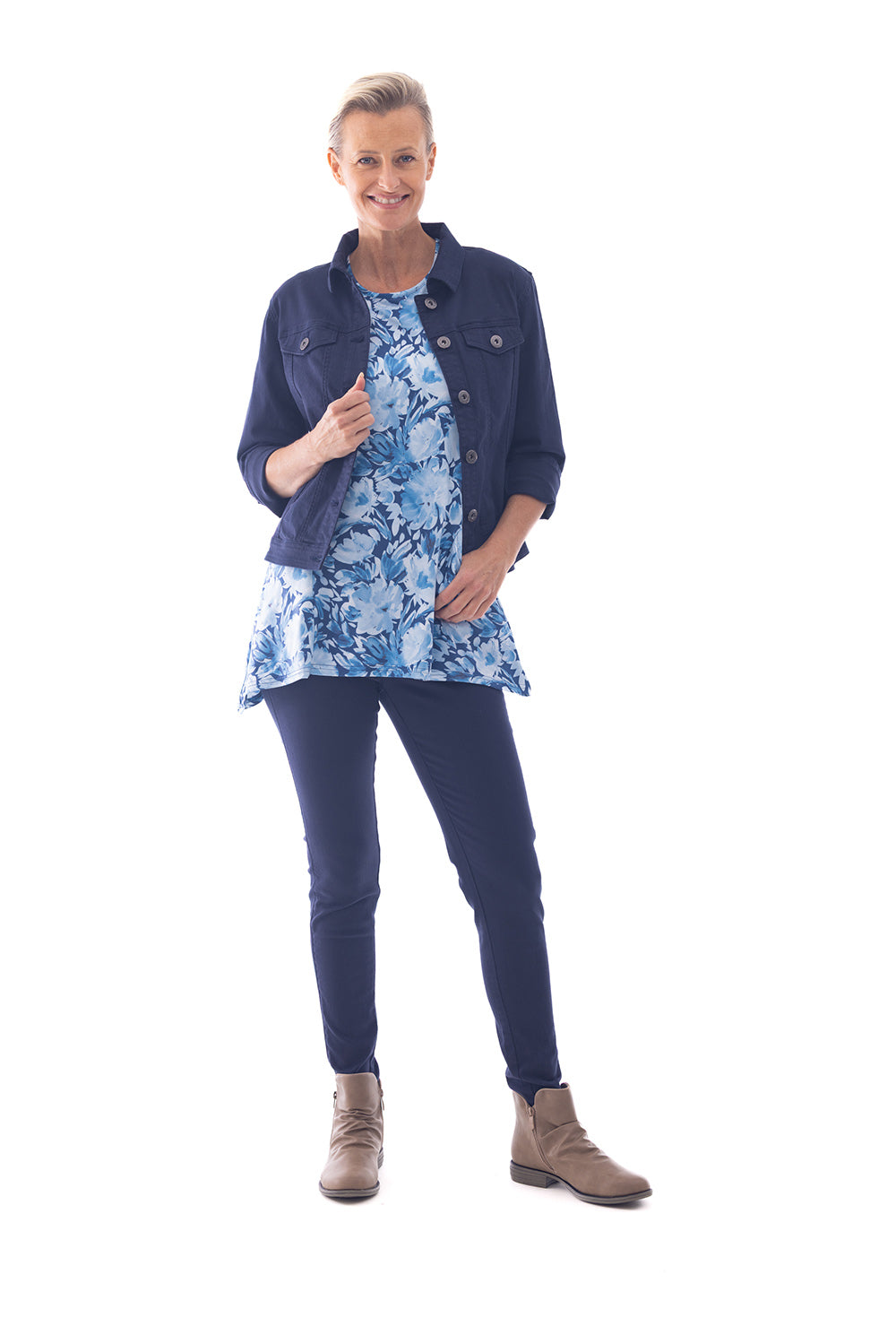 Cafe Latte Blue  Tunic CLM532