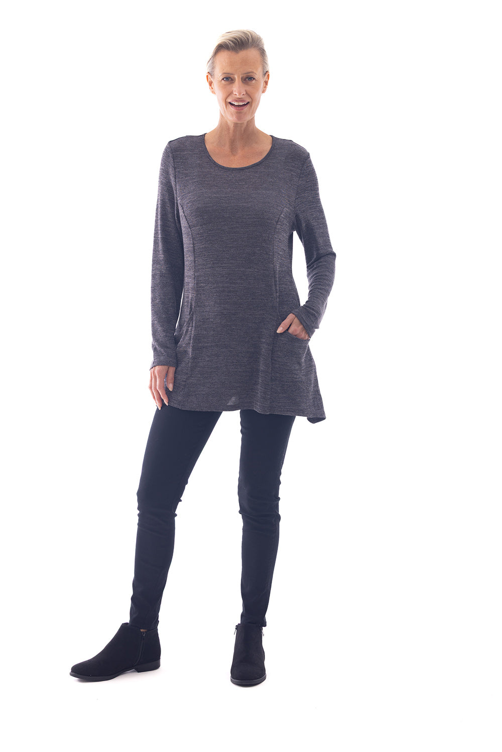 Cafe Latte Grey Tunic CLM533