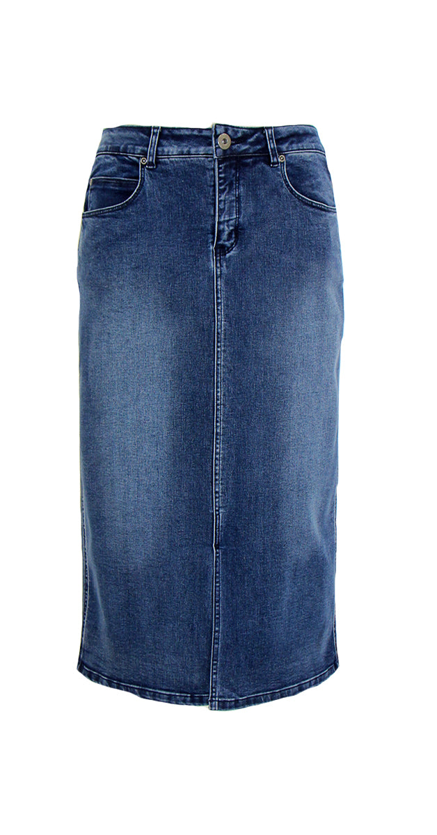 Cafe Latte Jean Skirt Denim CLM321