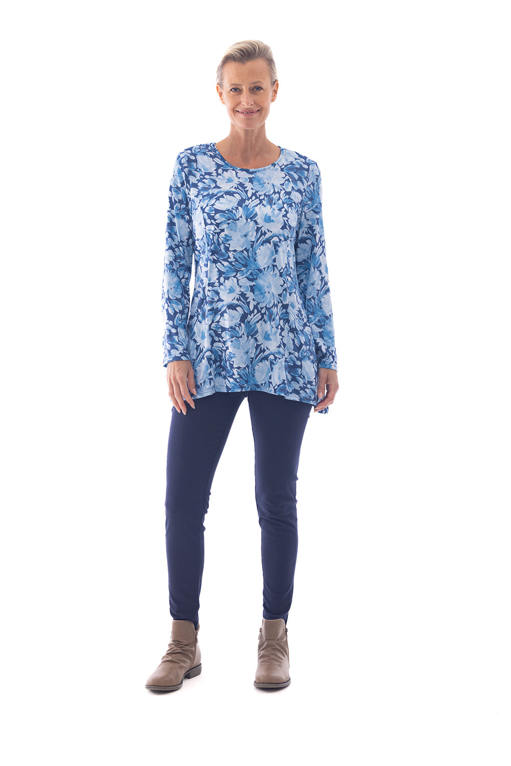 Cafe Latte Blue  Tunic CLM532