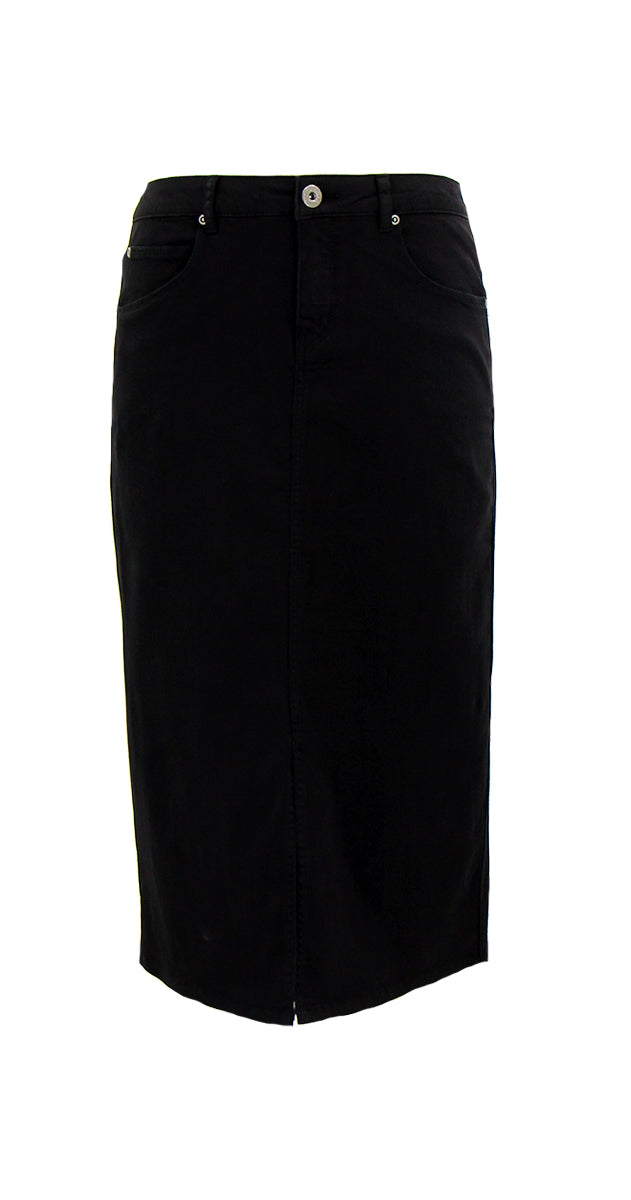 Cafe Latte Jean Skirt Black CLM322