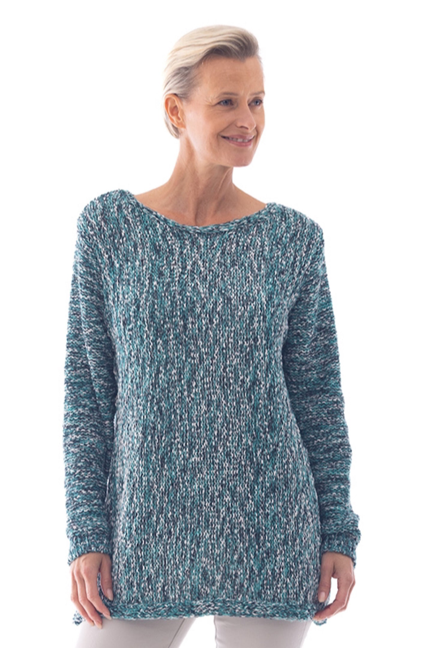 Cafe Latte Teal Knit CLK105