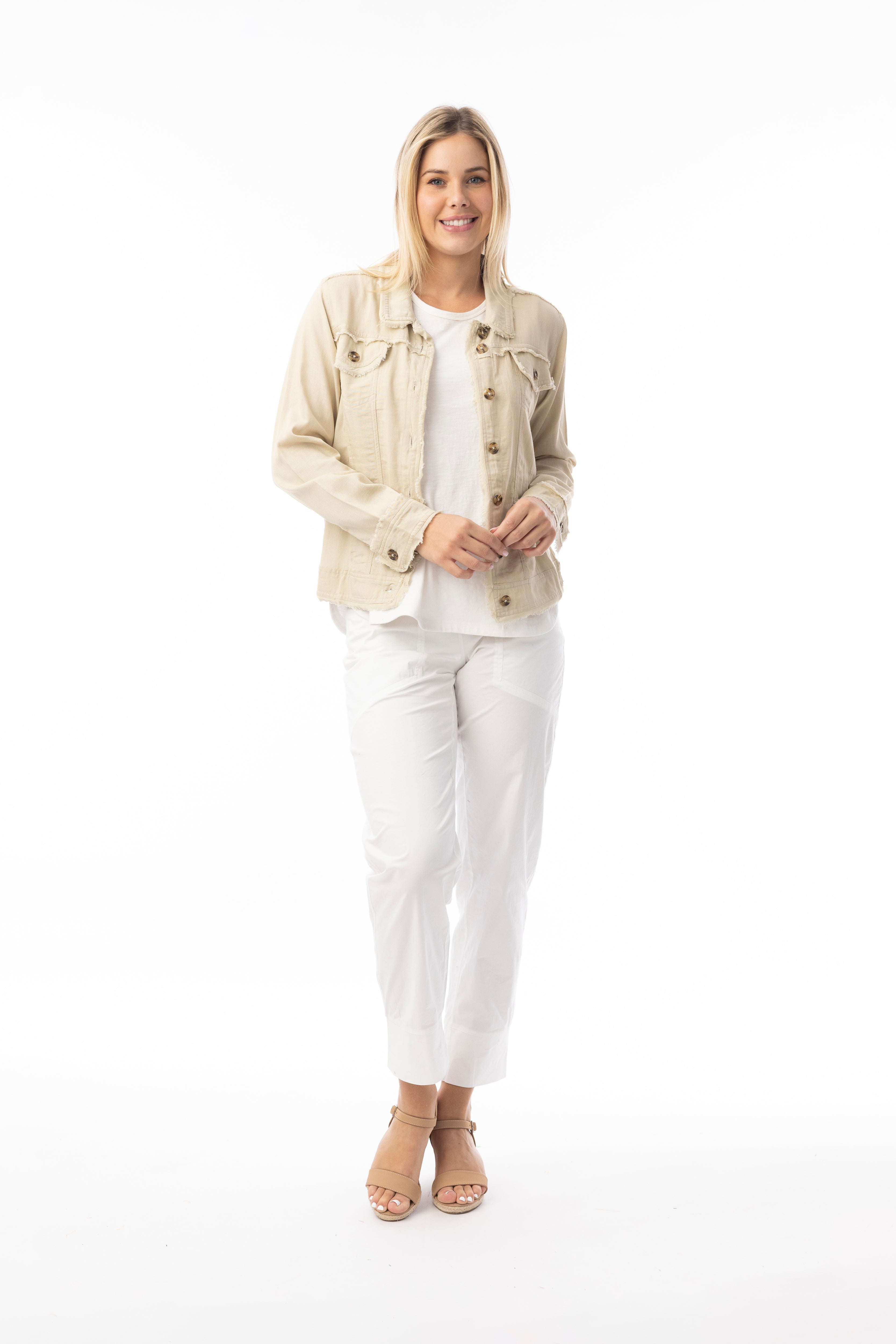 Orientique Linen Jacket Sand 62770