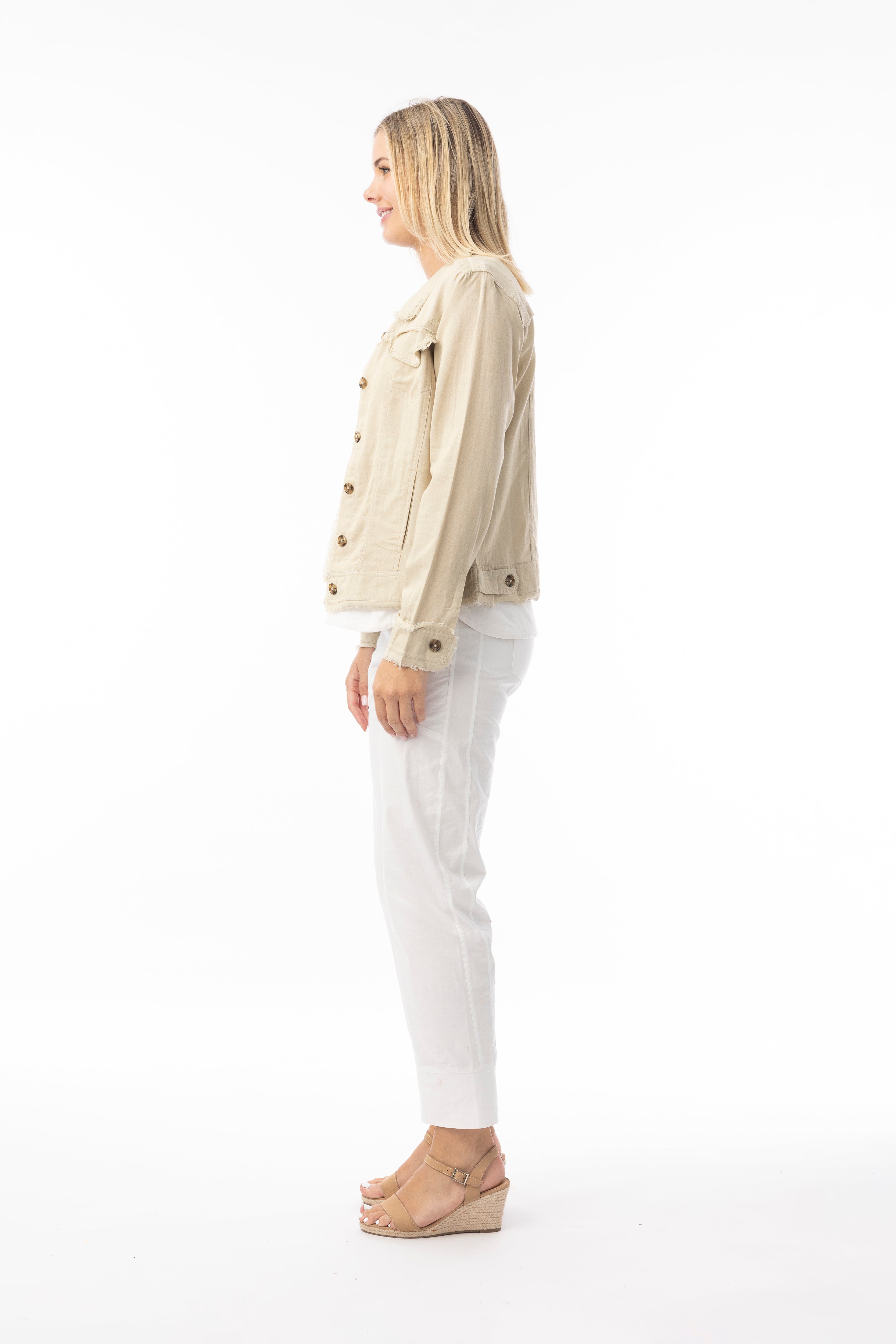 Orientique Linen Jacket Sand 62770