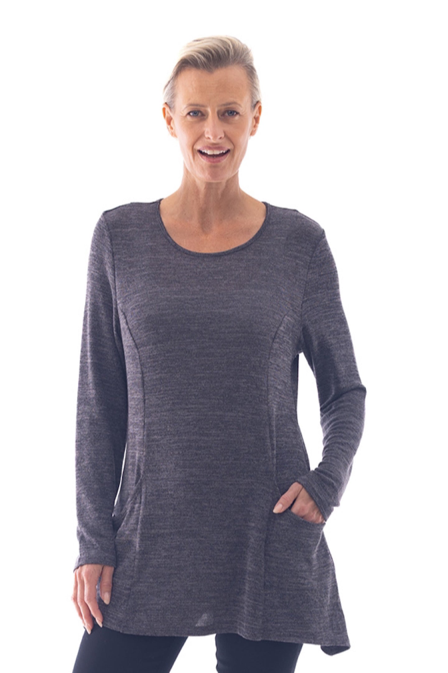 Cafe Latte Grey Tunic CLM533
