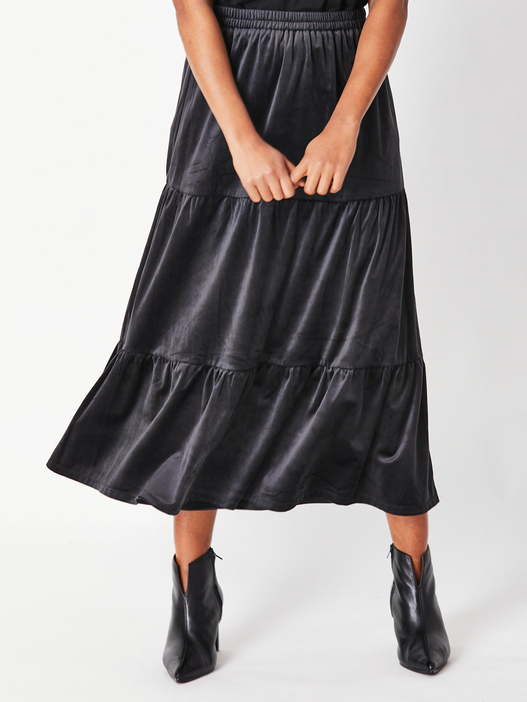 Cordelia Velveteen Skirt Black