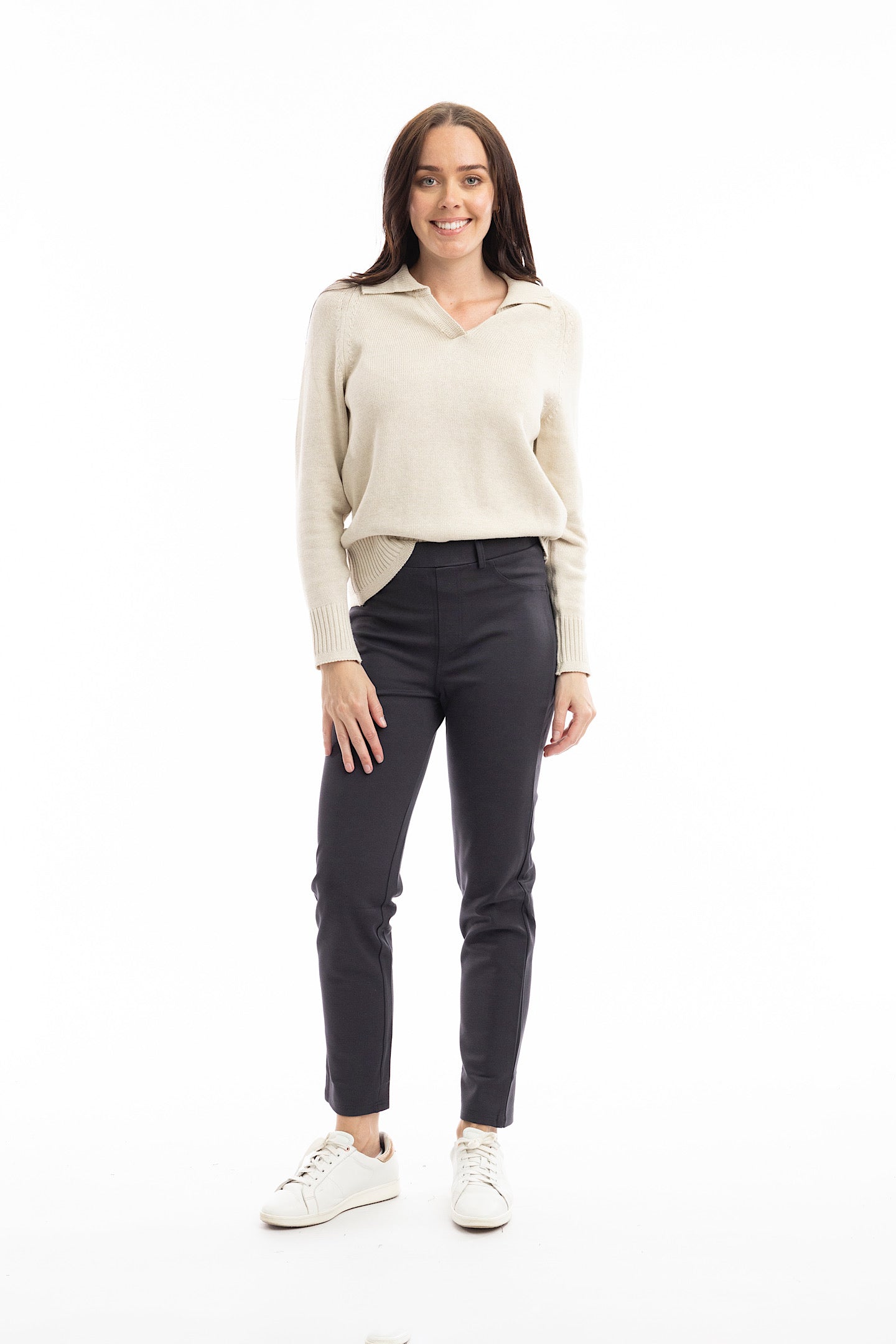 Orientique Ponty Pant Charcoal 4646