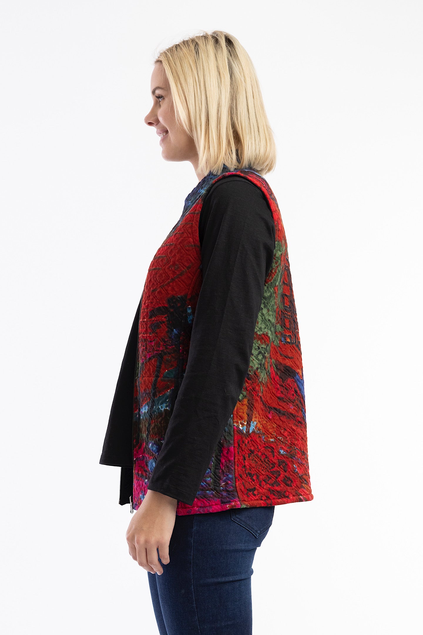 Orientique Vest Zip Houses 23016