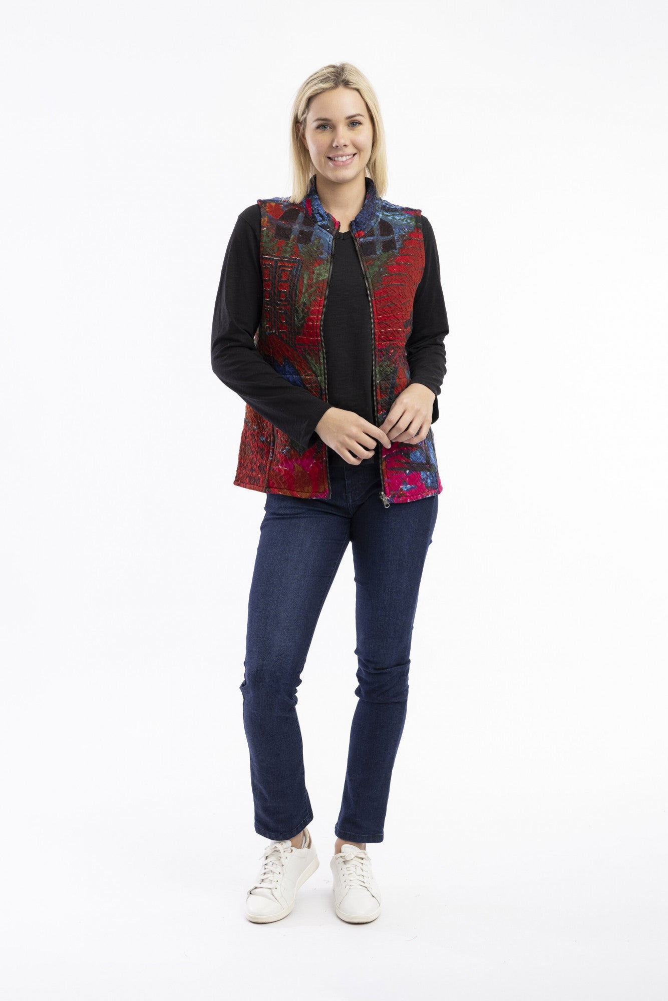 Orientique Vest Zip Houses 23016
