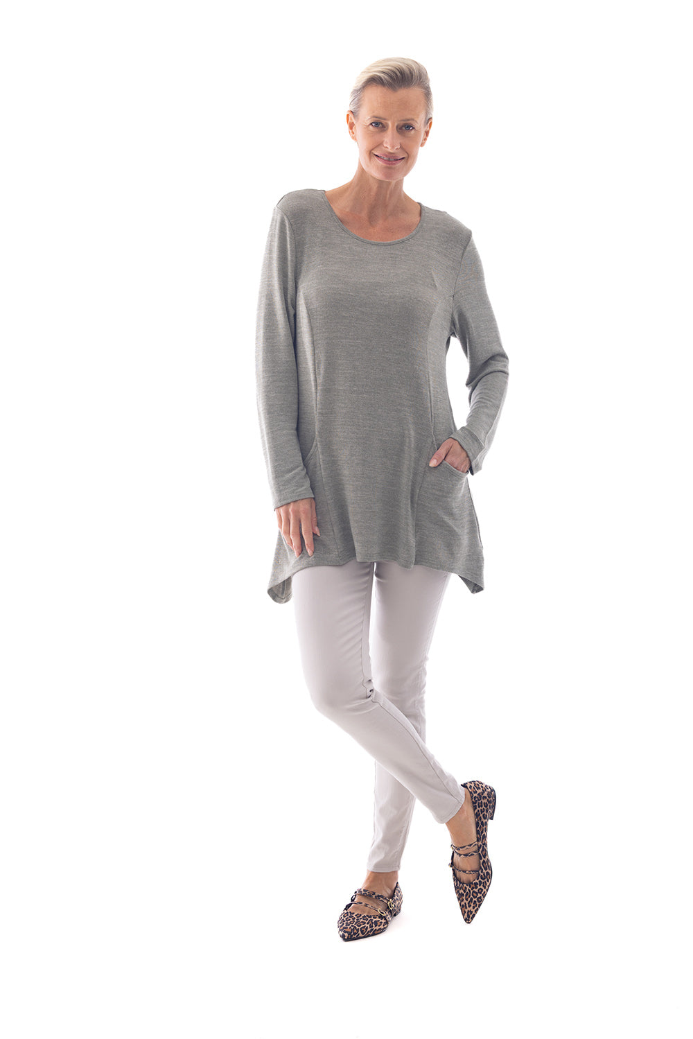 Cafe Latte Khaki Tunic CLM533