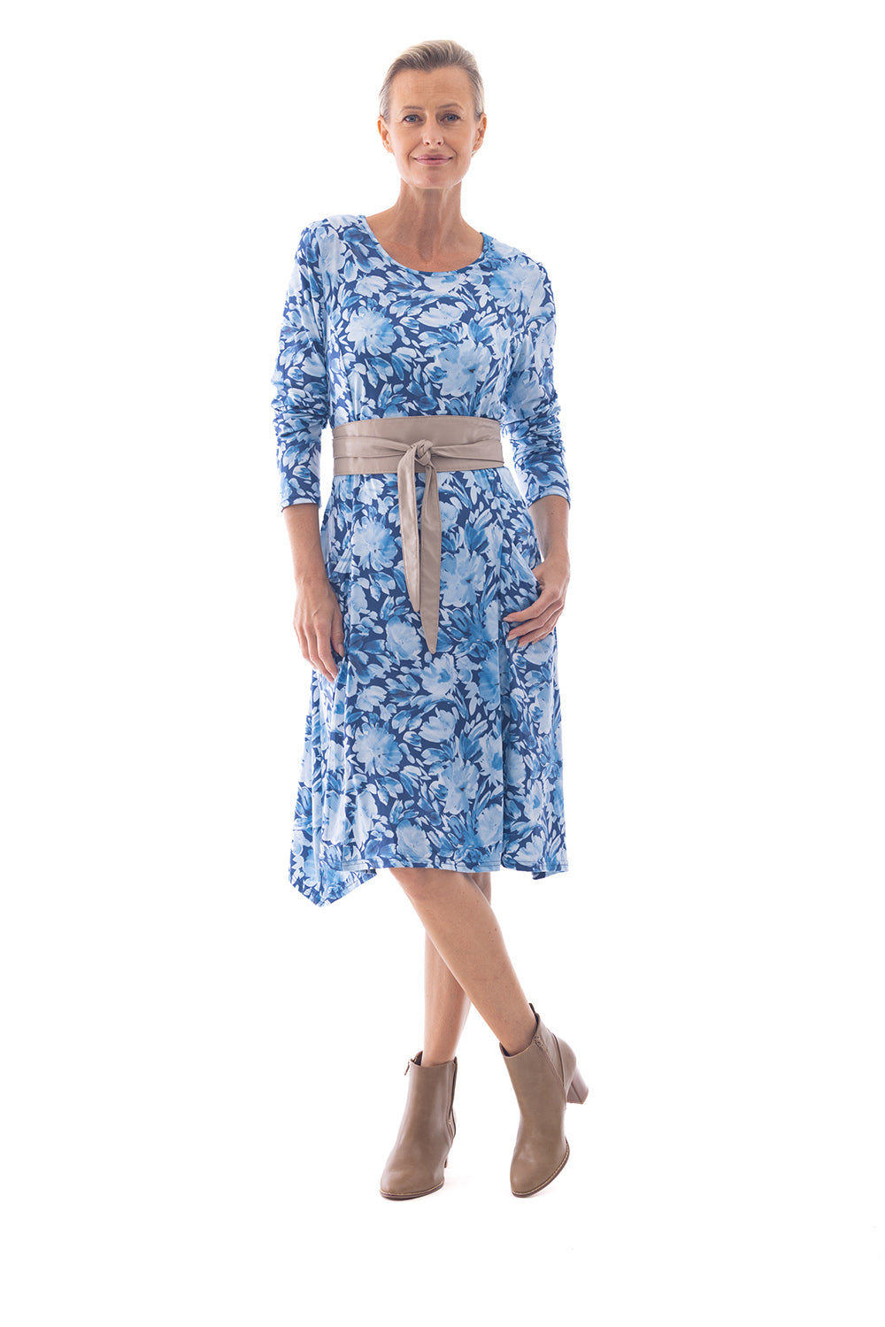 Cafe Latte Blue Dress CLM534