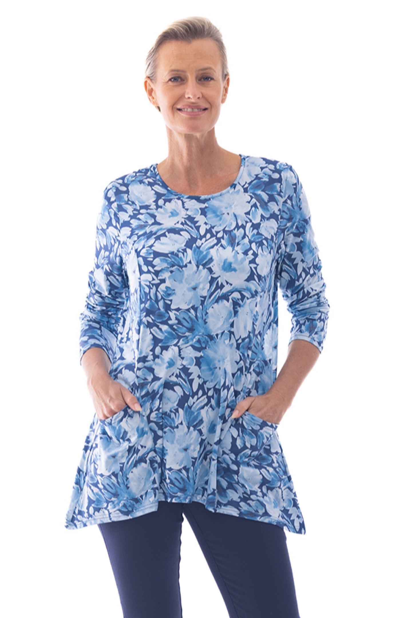 Cafe Latte Blue  Tunic CLM532