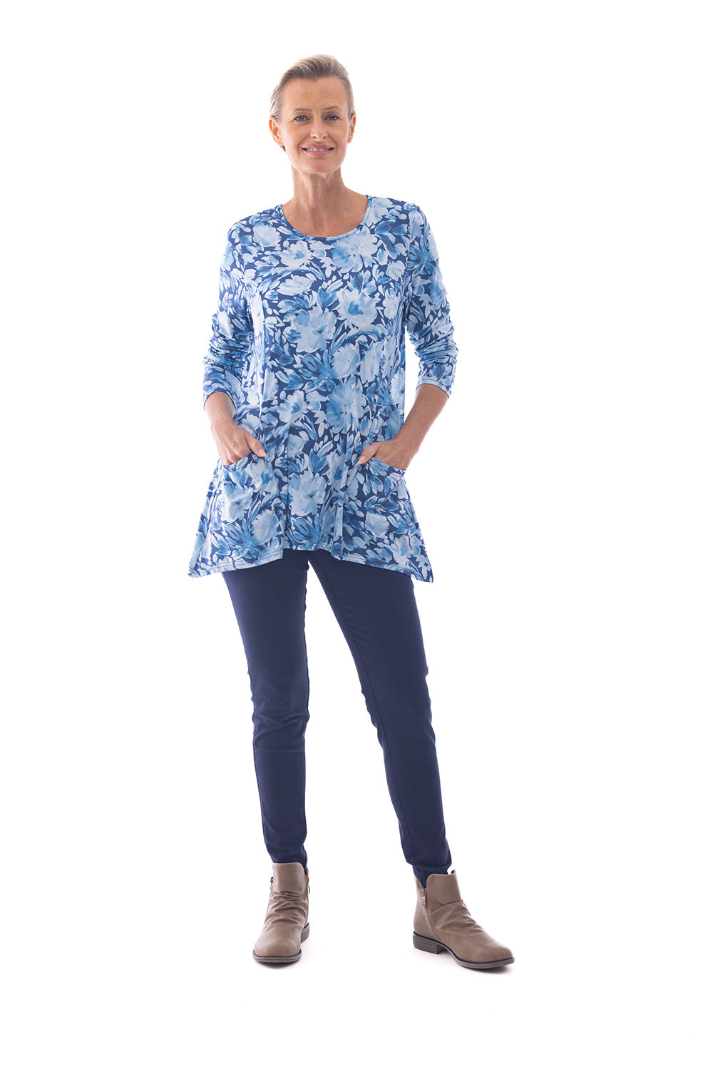 Cafe Latte Blue  Tunic CLM532