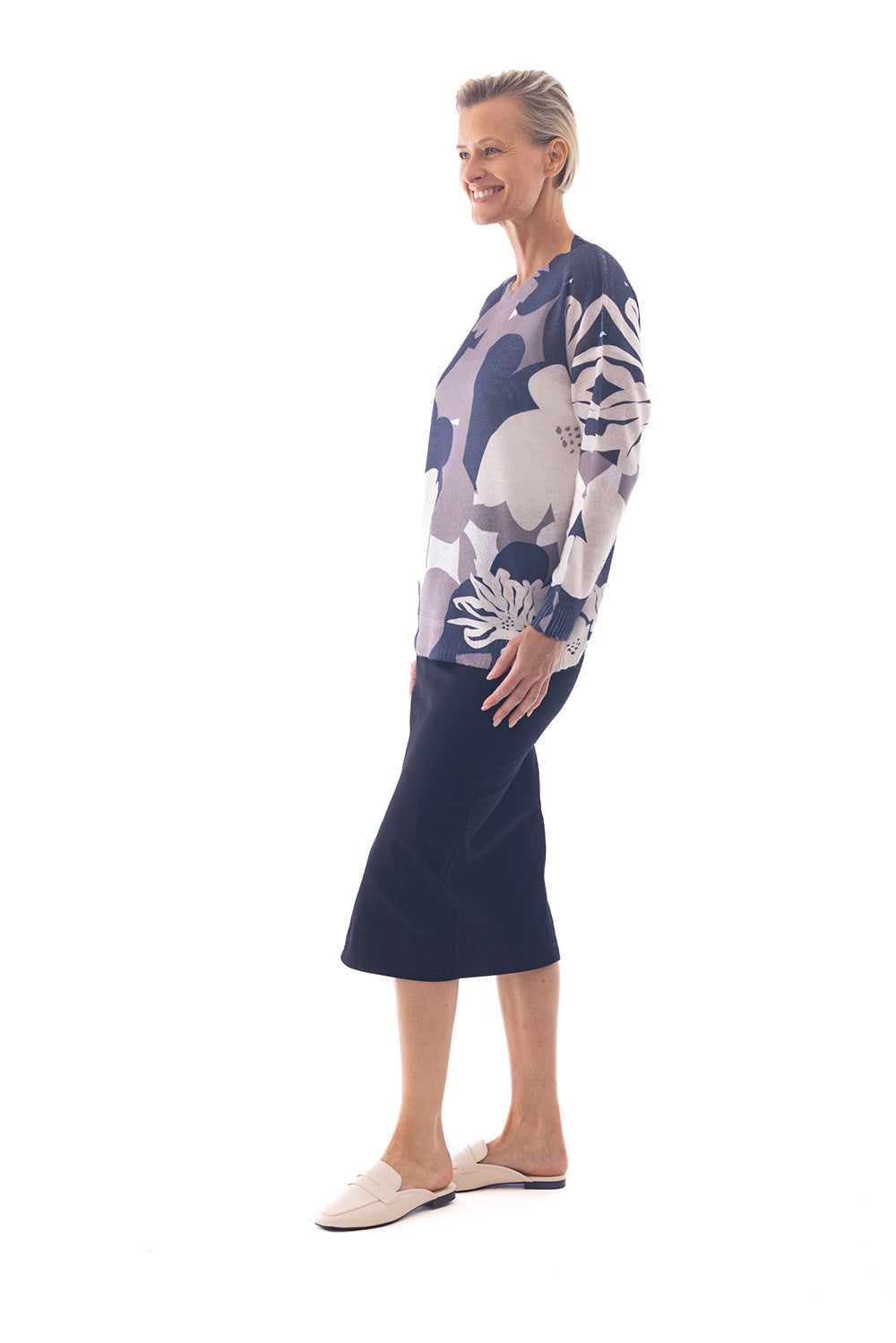 Cafe Latte Jean Skirt Black CLM322