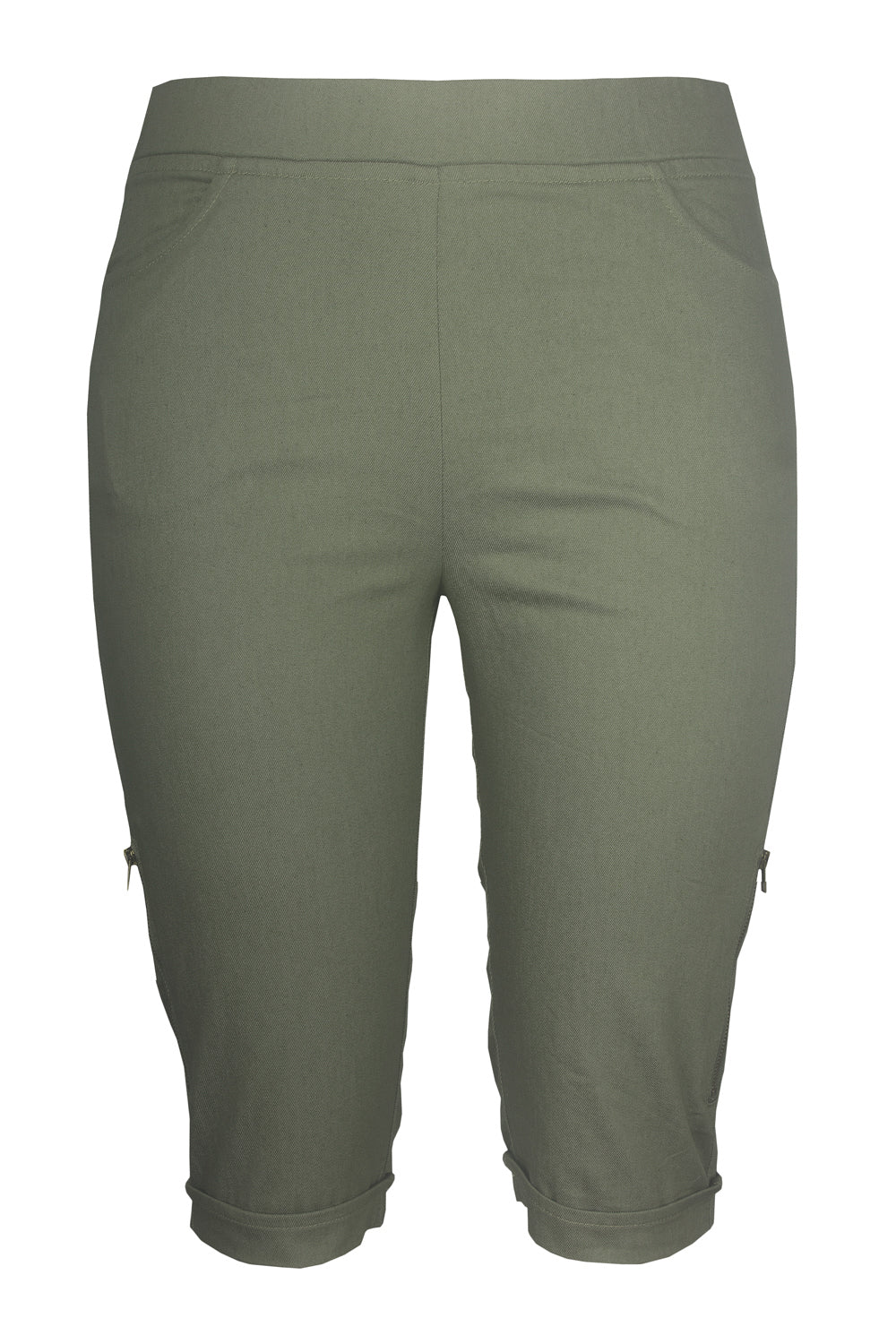 Cafe Latte Zip Short Khaki CLM167