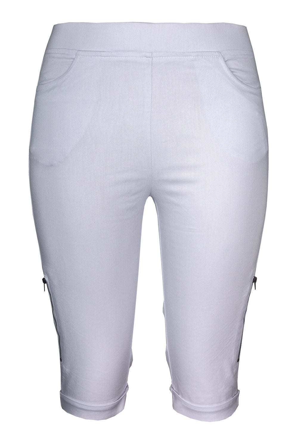 Cafe Latte Zip Short White CLM167