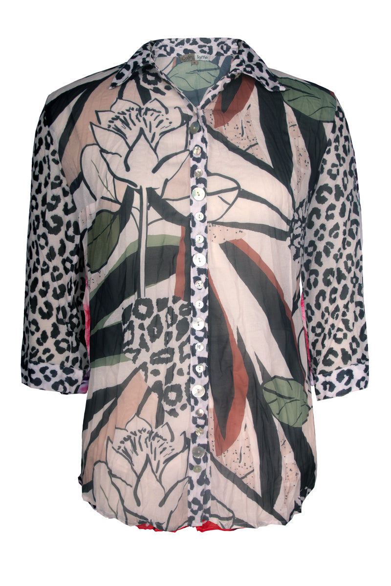 Cafe Latte Collage Nat Shirt CLm479