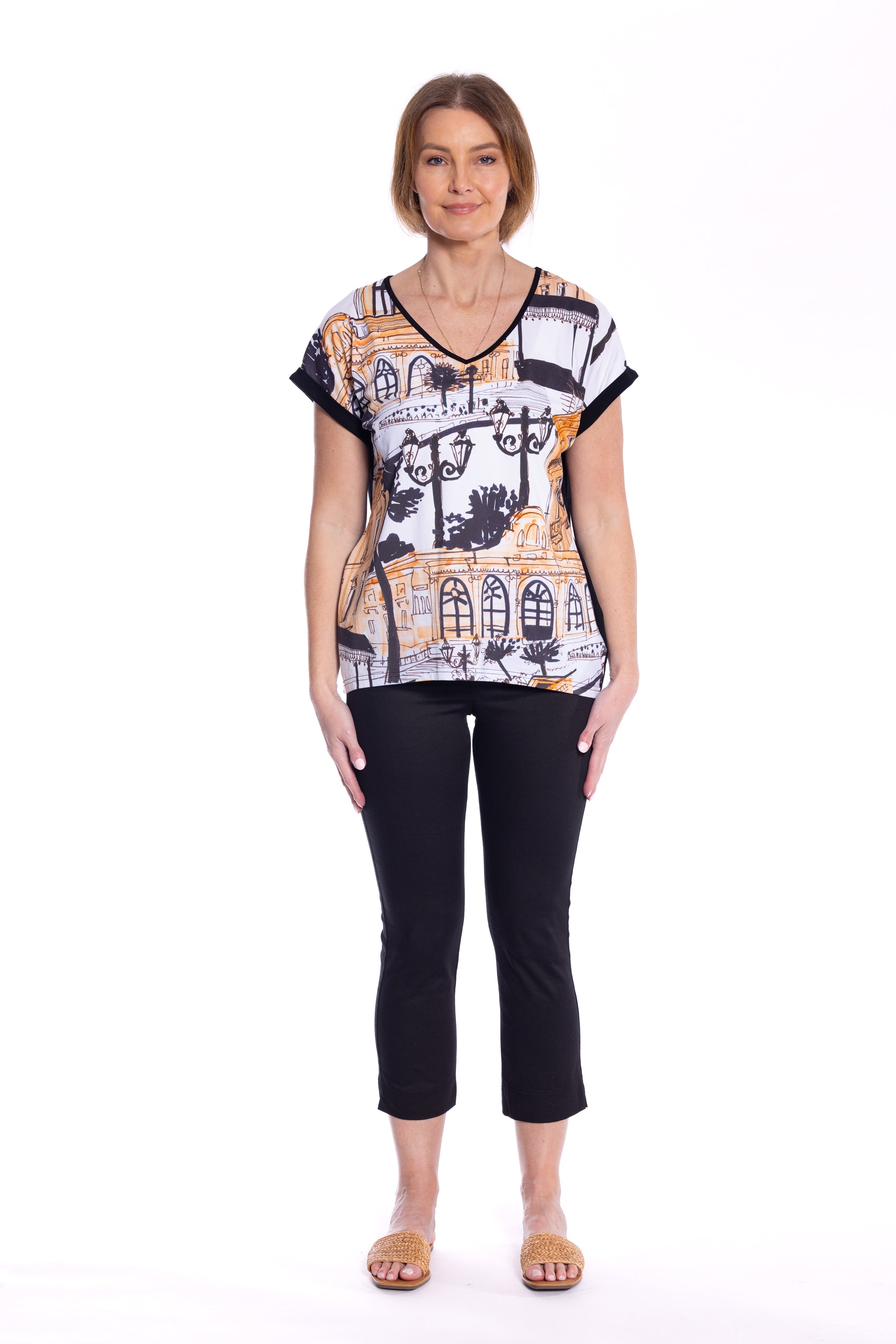 Cafe Latte Building Tee CLM485
