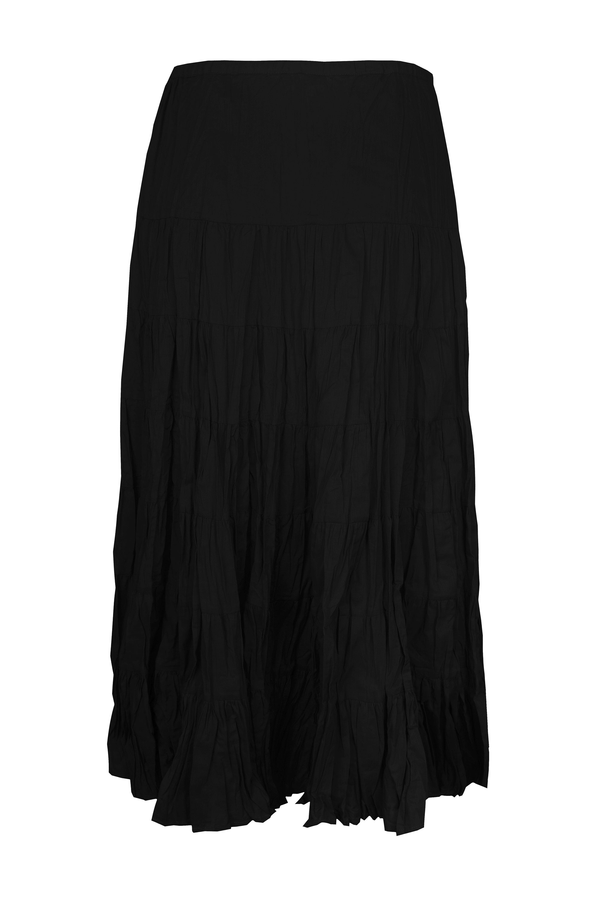 Cafe Latte Tiered Black Skirt CLM486