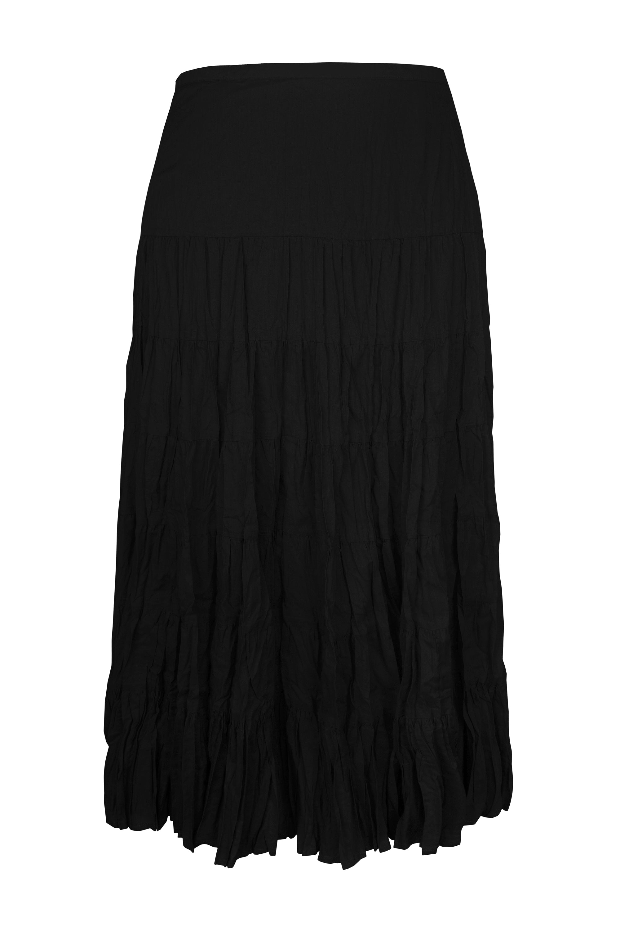 Cafe Latte Tiered Black Skirt CLM486