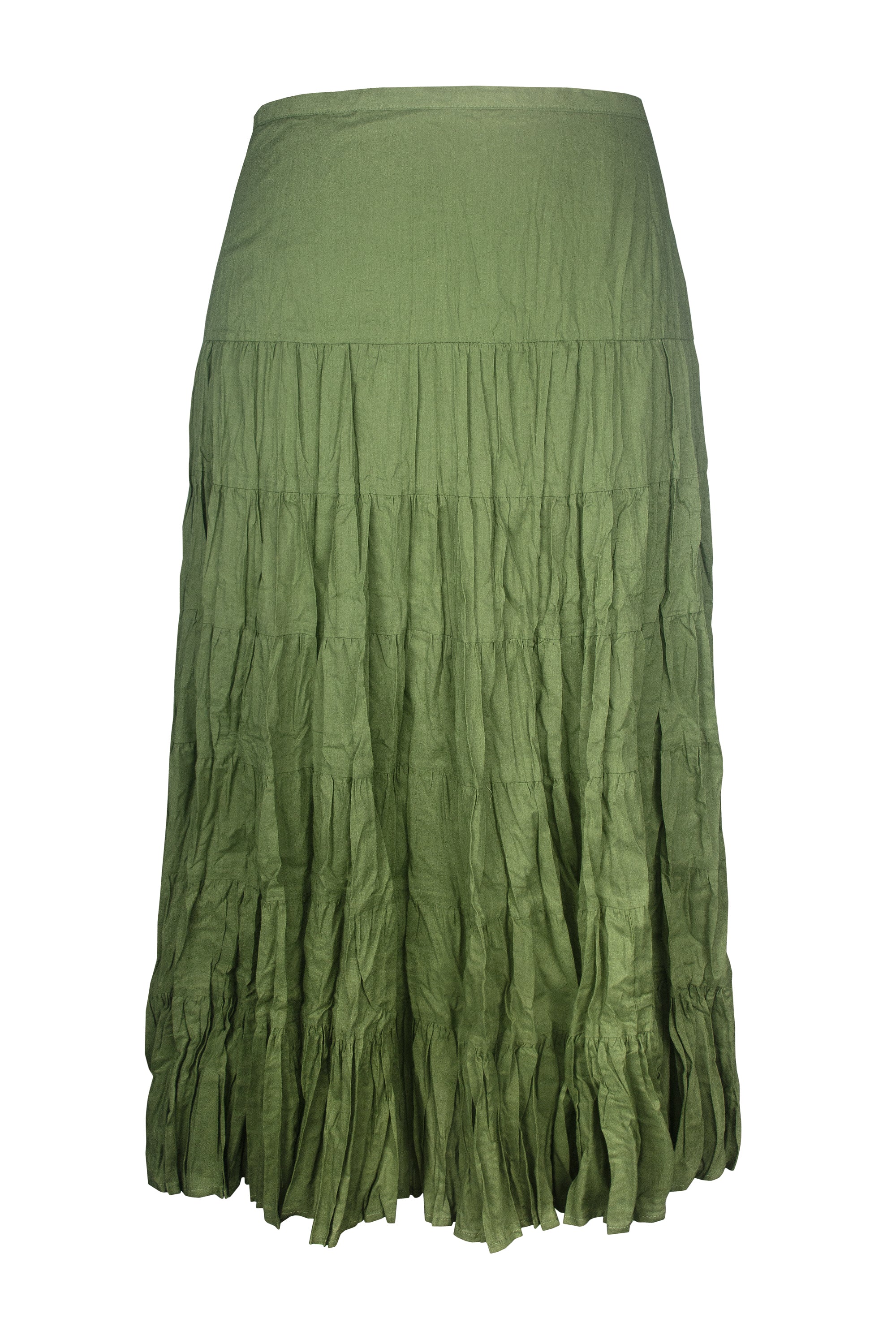 Cafe Latte Khaki Tiered Skirt CLM486