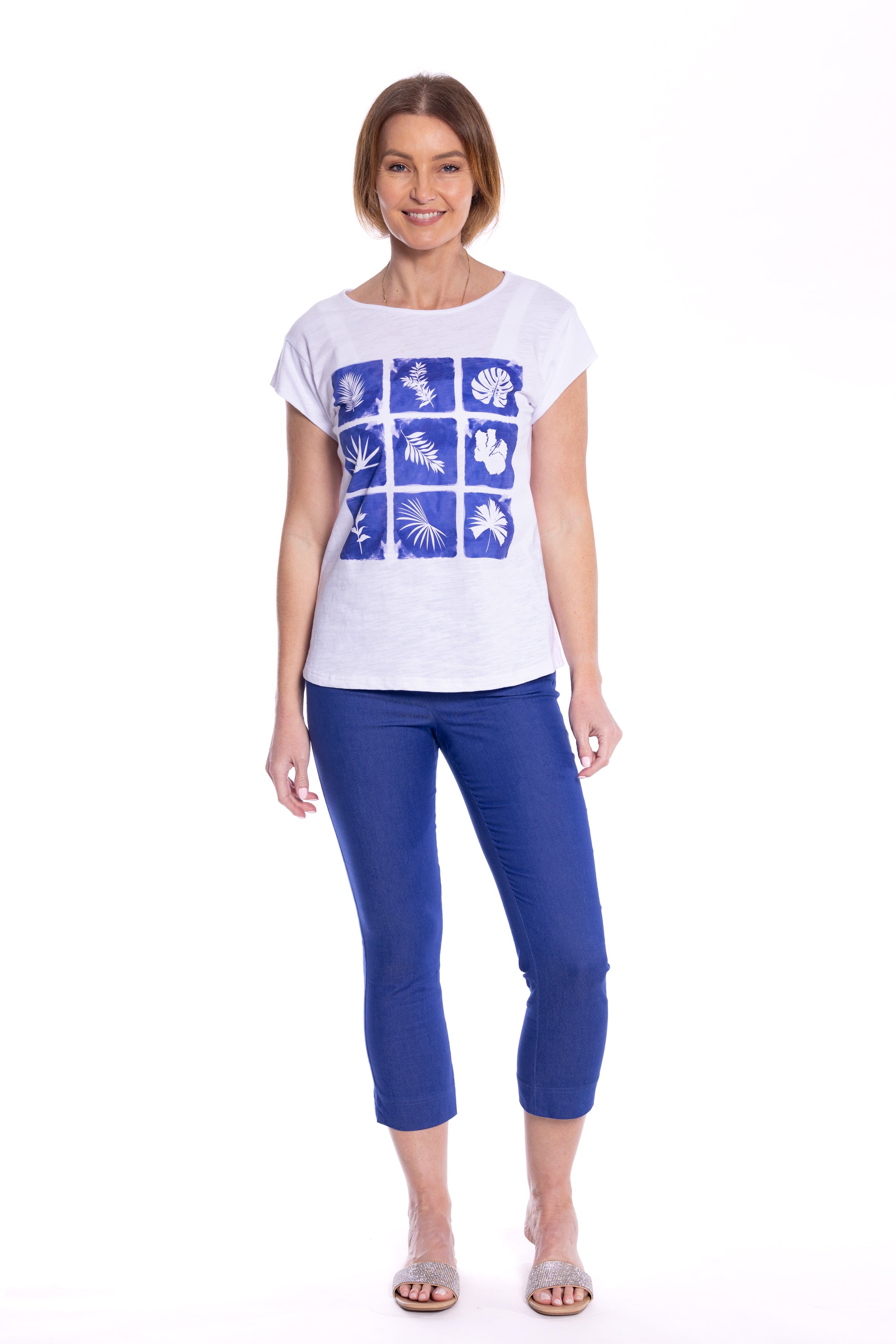 Cafe Latte 9 Square Blue CLM492