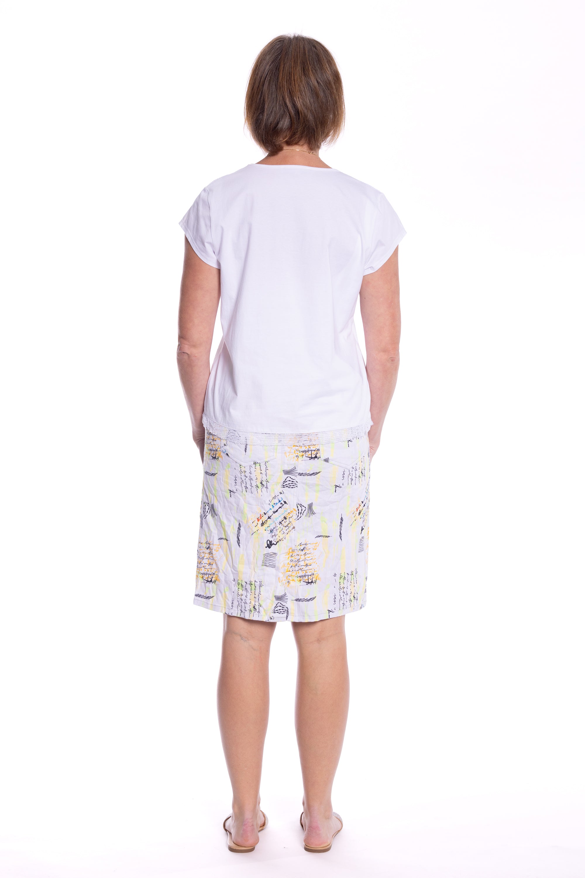 Cafe Latte Lace White T-shirt CLM499