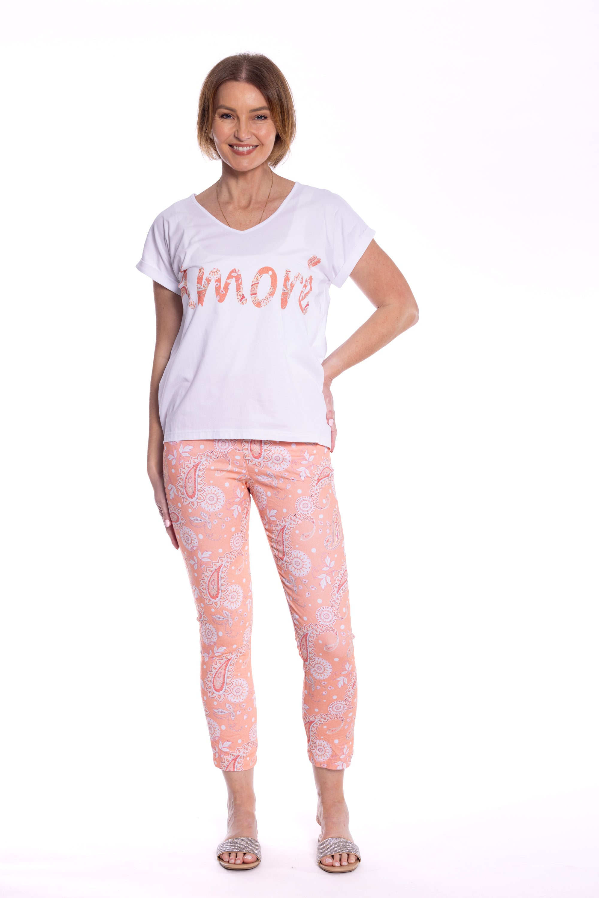 Cafe Latte Paisley Pant CLM498