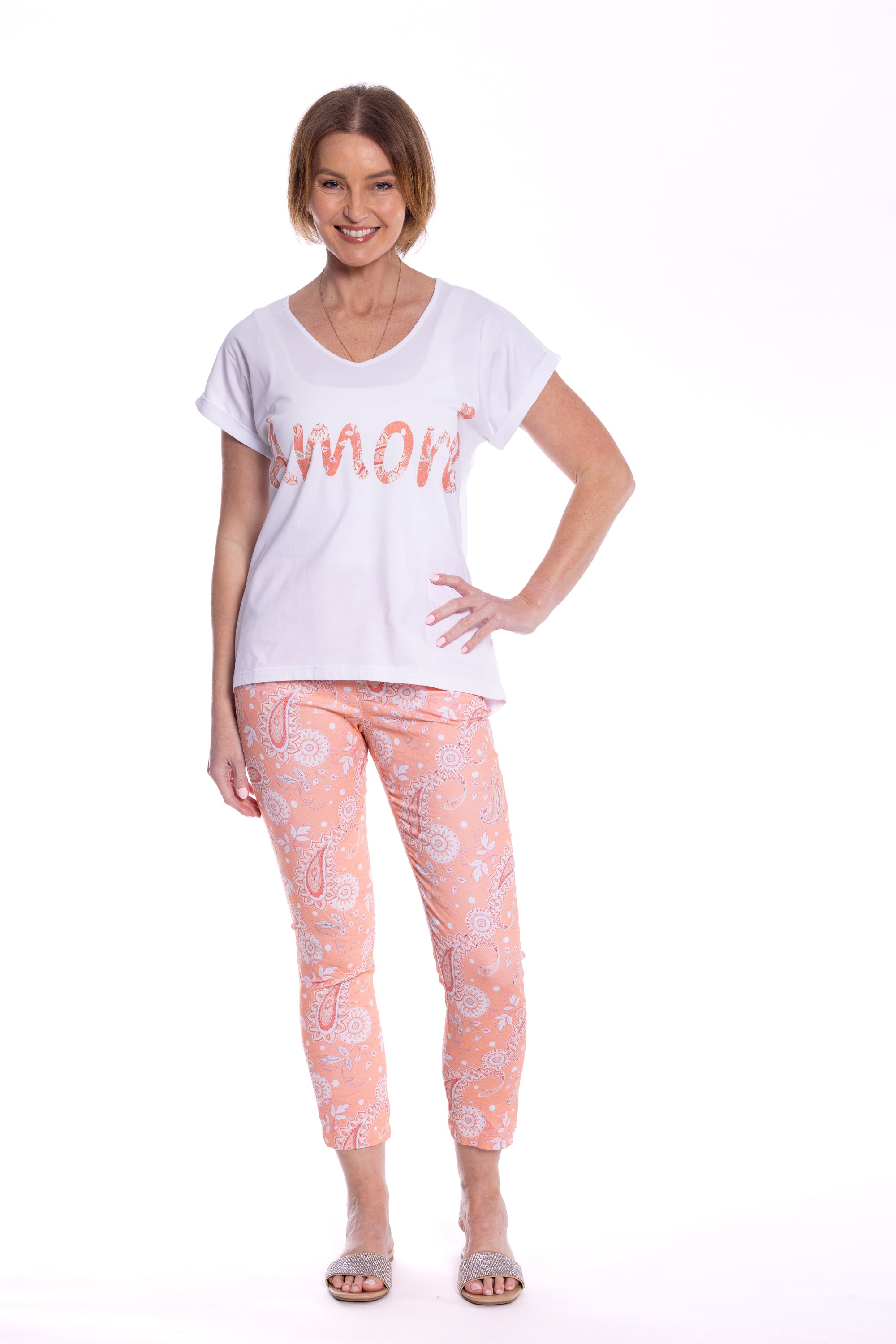 Cafe Latte Paisley Tee CLM505