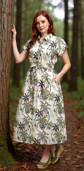 Cafe Latte Palm Dress CLM547