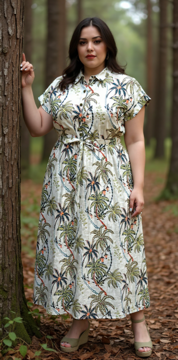 Cafe Latte Palm Dress CLM547