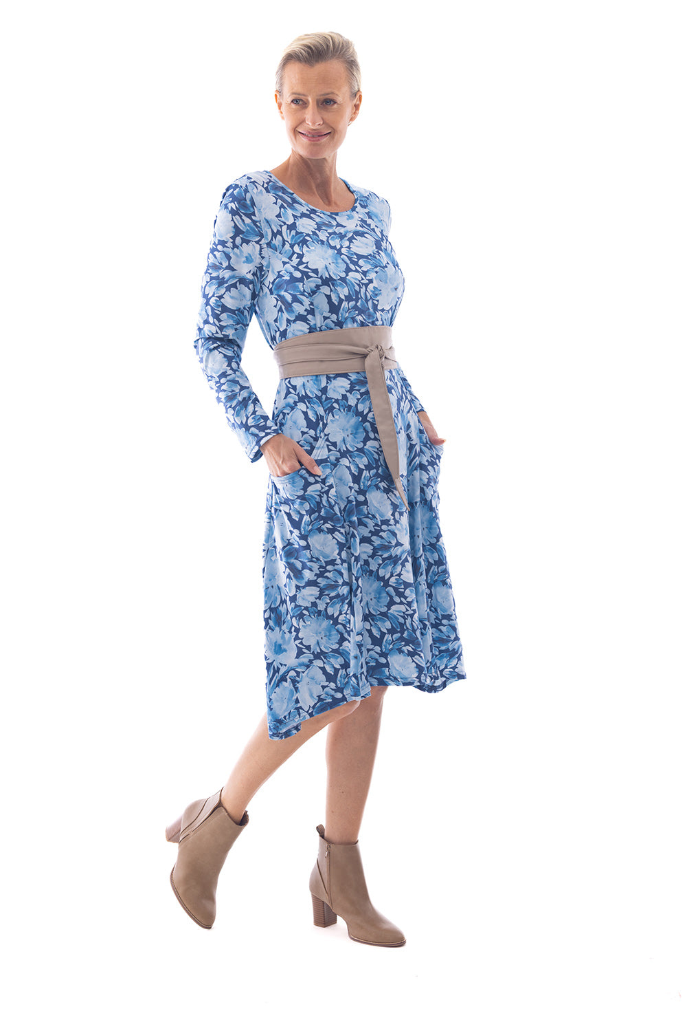 Cafe Latte Blue Dress CLM534