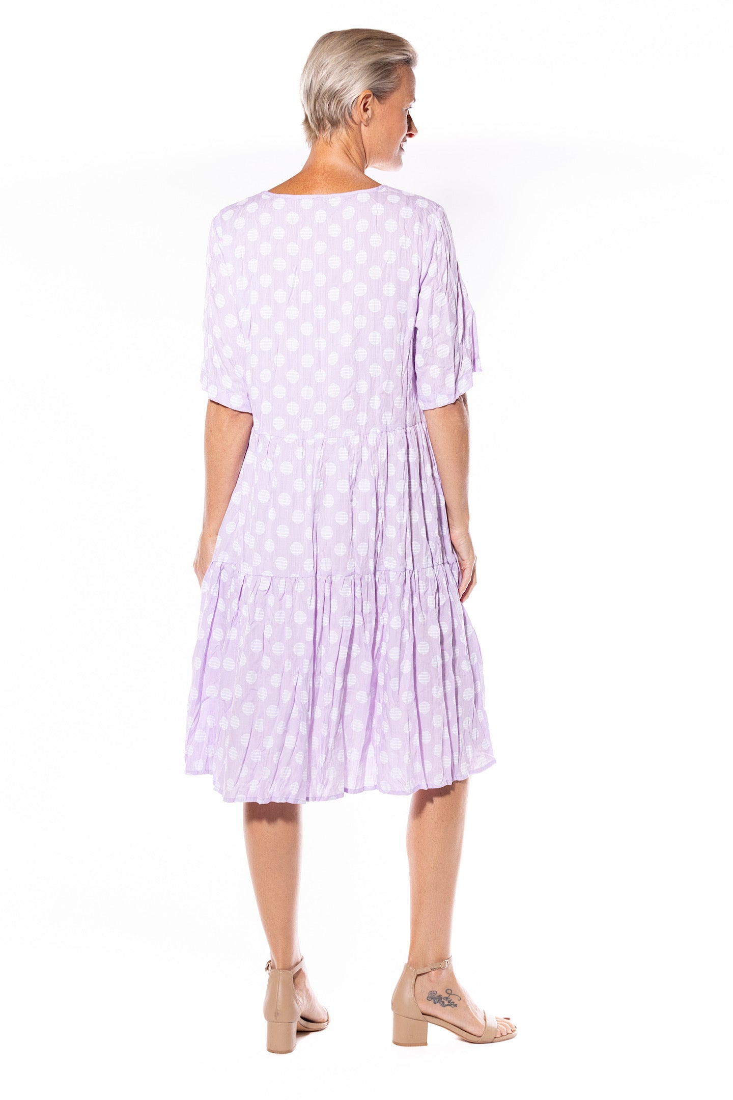 Cafe Latte Sequin Dress  Lilac CLM452