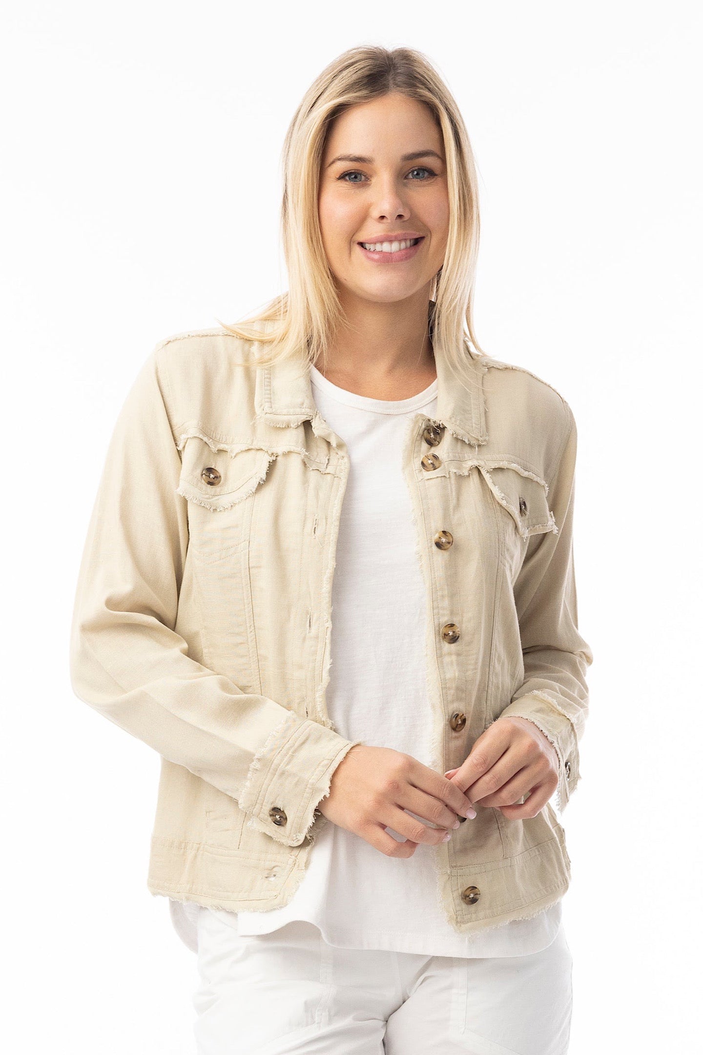 Orientique Linen Jacket Sand 62770