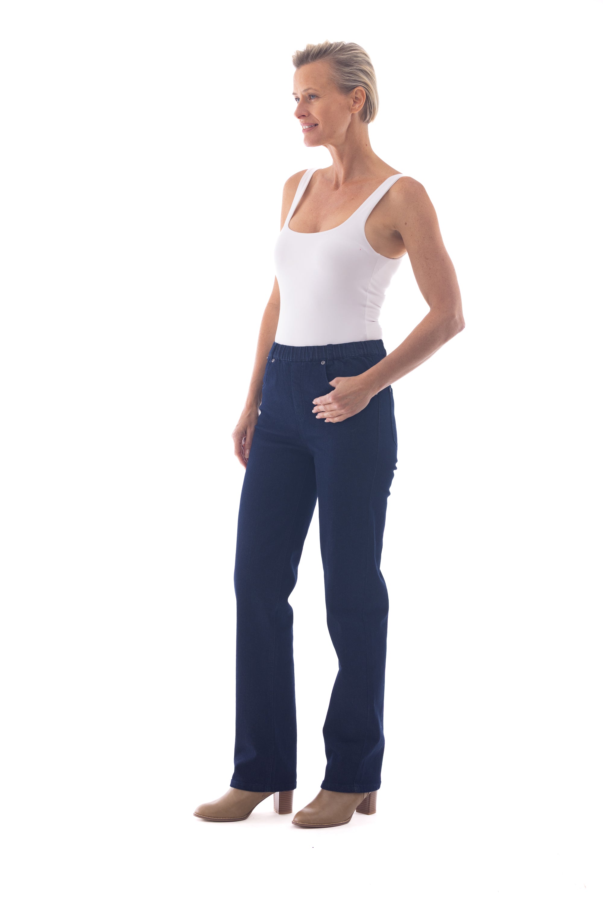 Cafe Latte Dark Jean Wide CLM471