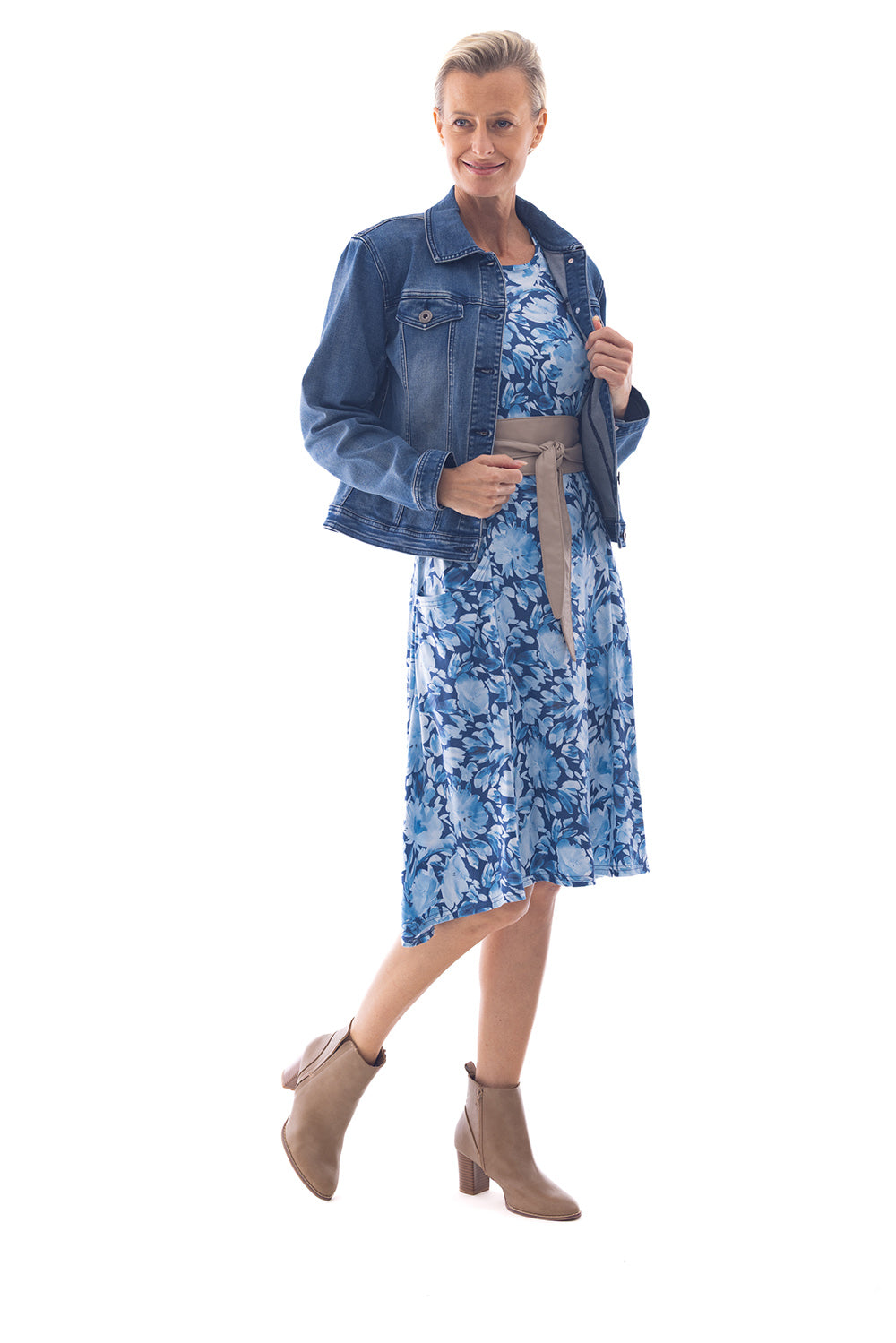 Cafe Latte Blue Dress CLM534