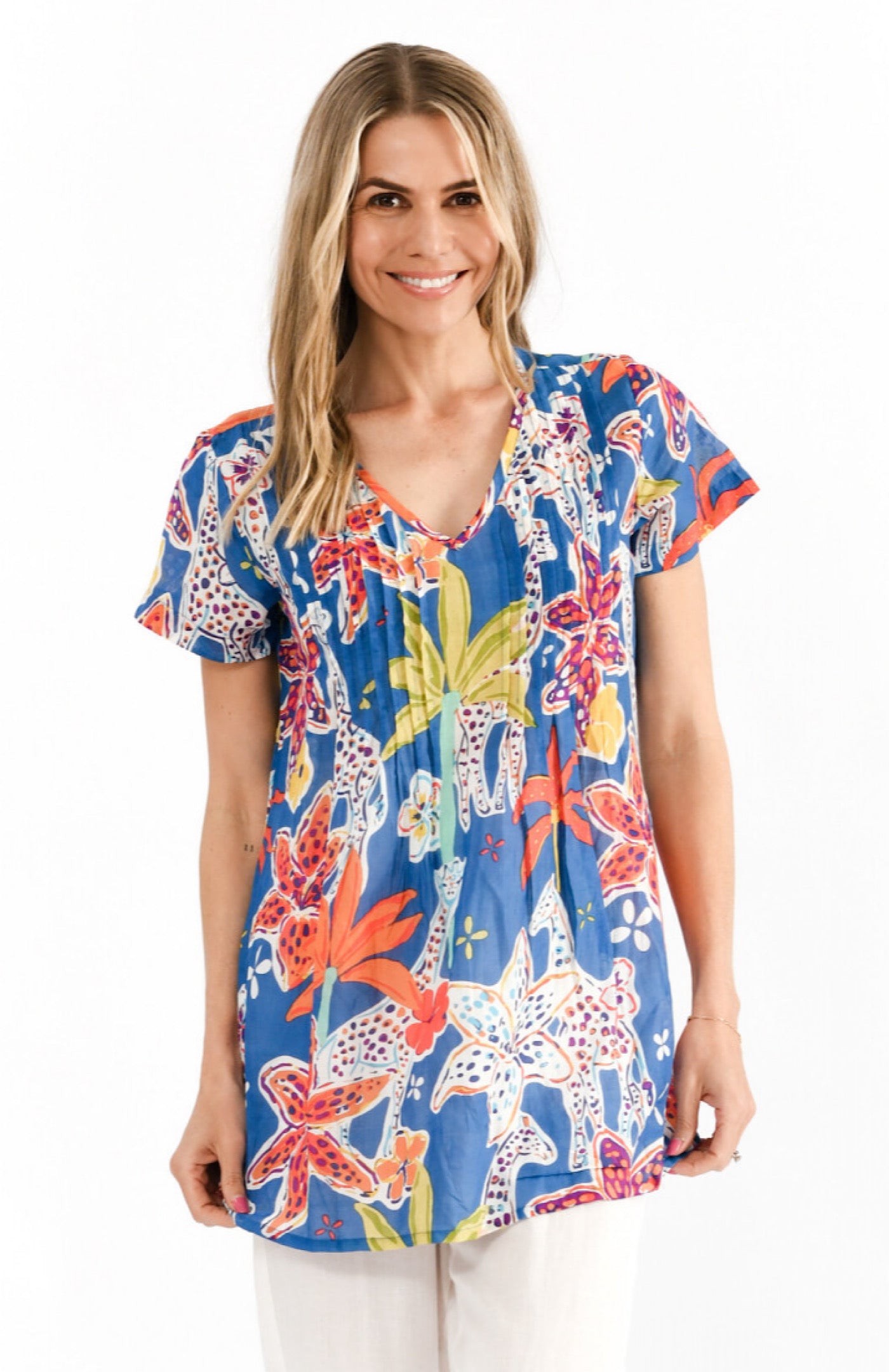 One Summer Kayla Giraffe Blue