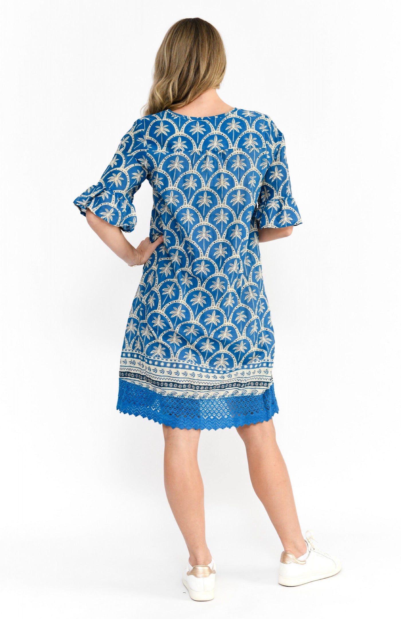 One Summer Hannah Palm Border Denim