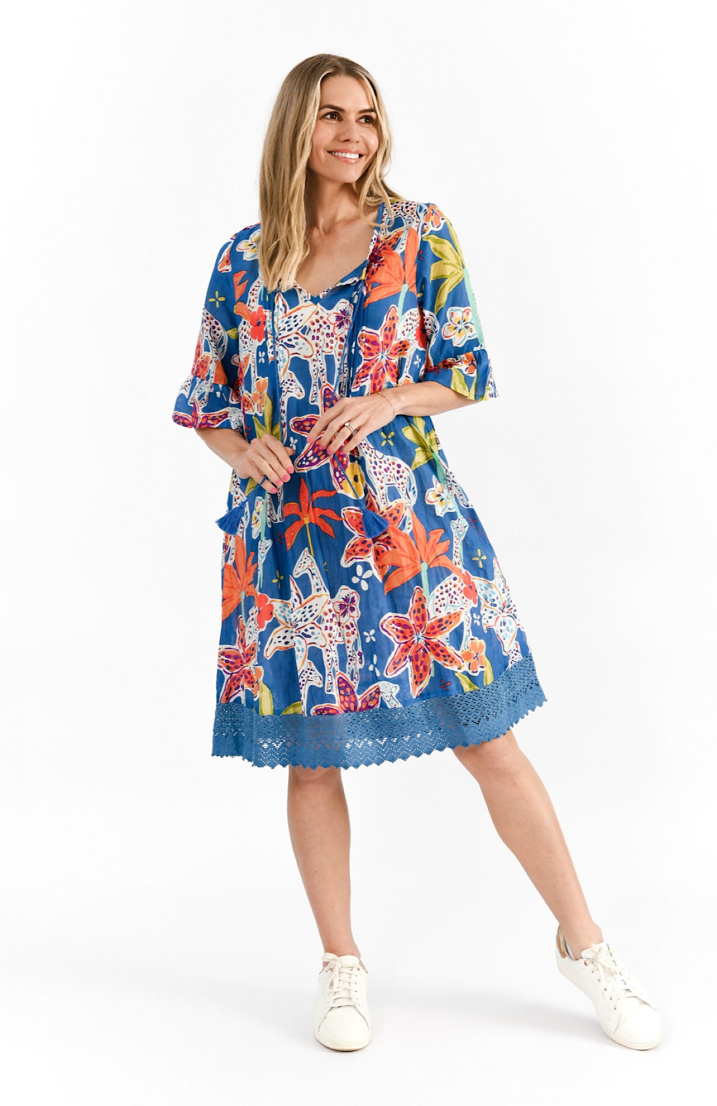 One Summer Hannah Giraffe Blue