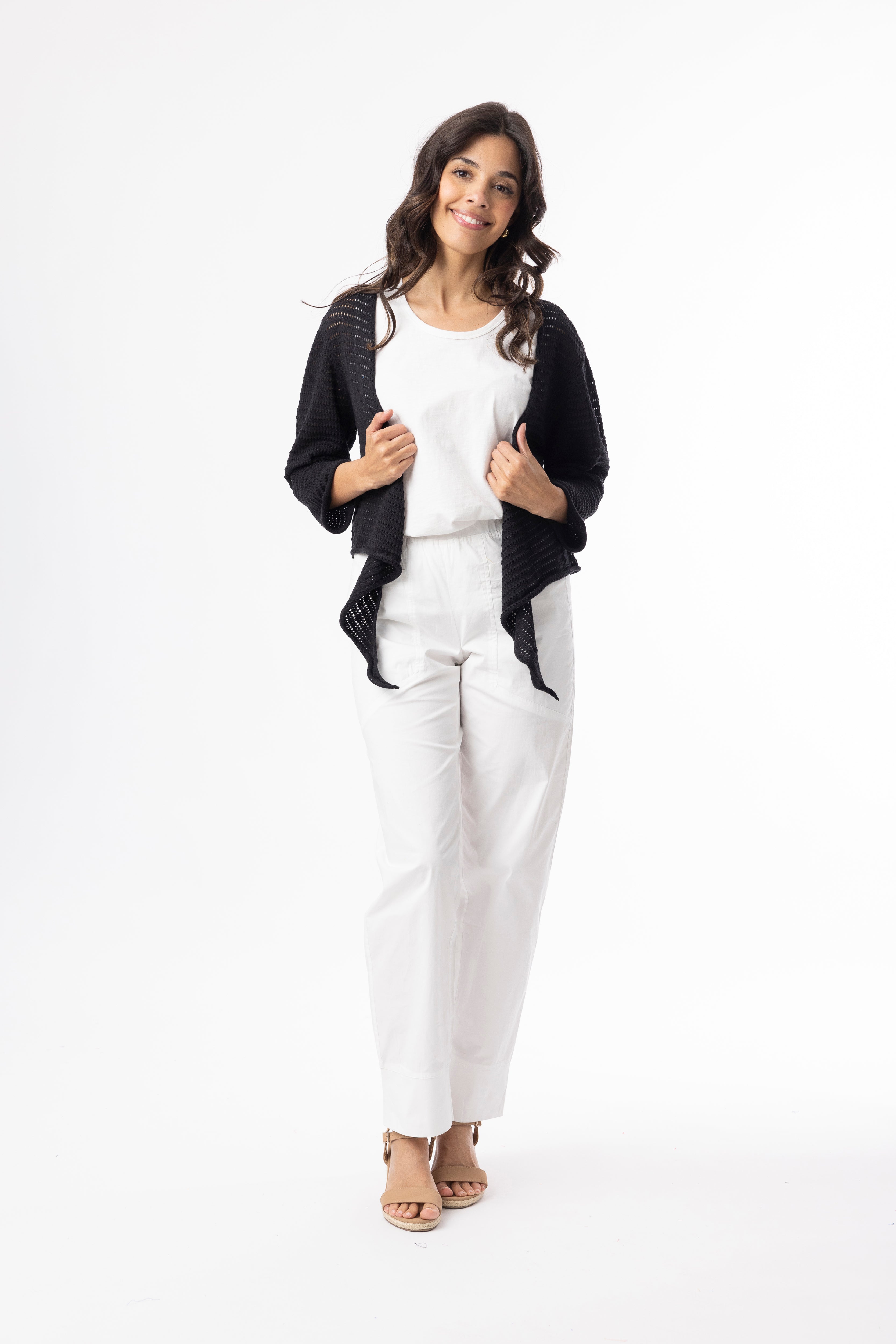 Orientique Black Knit Shrug