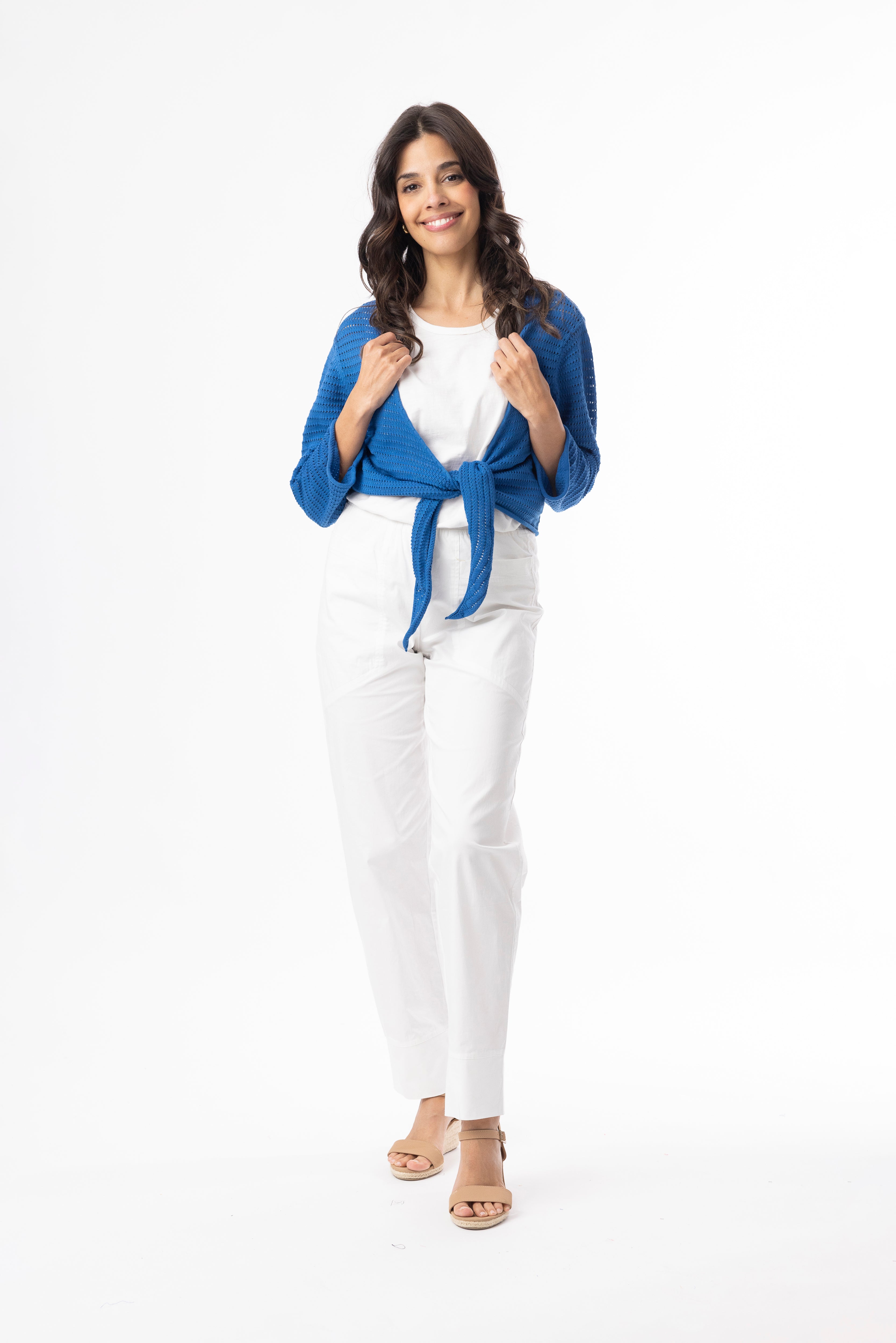Orientique Blue Knit Shrug