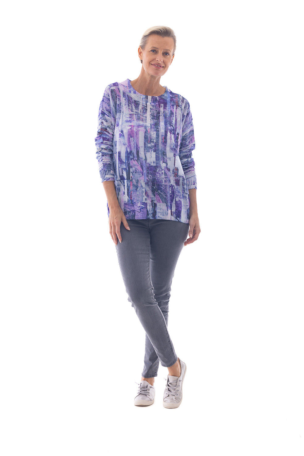 Cafe Latte Purple Print CLK109