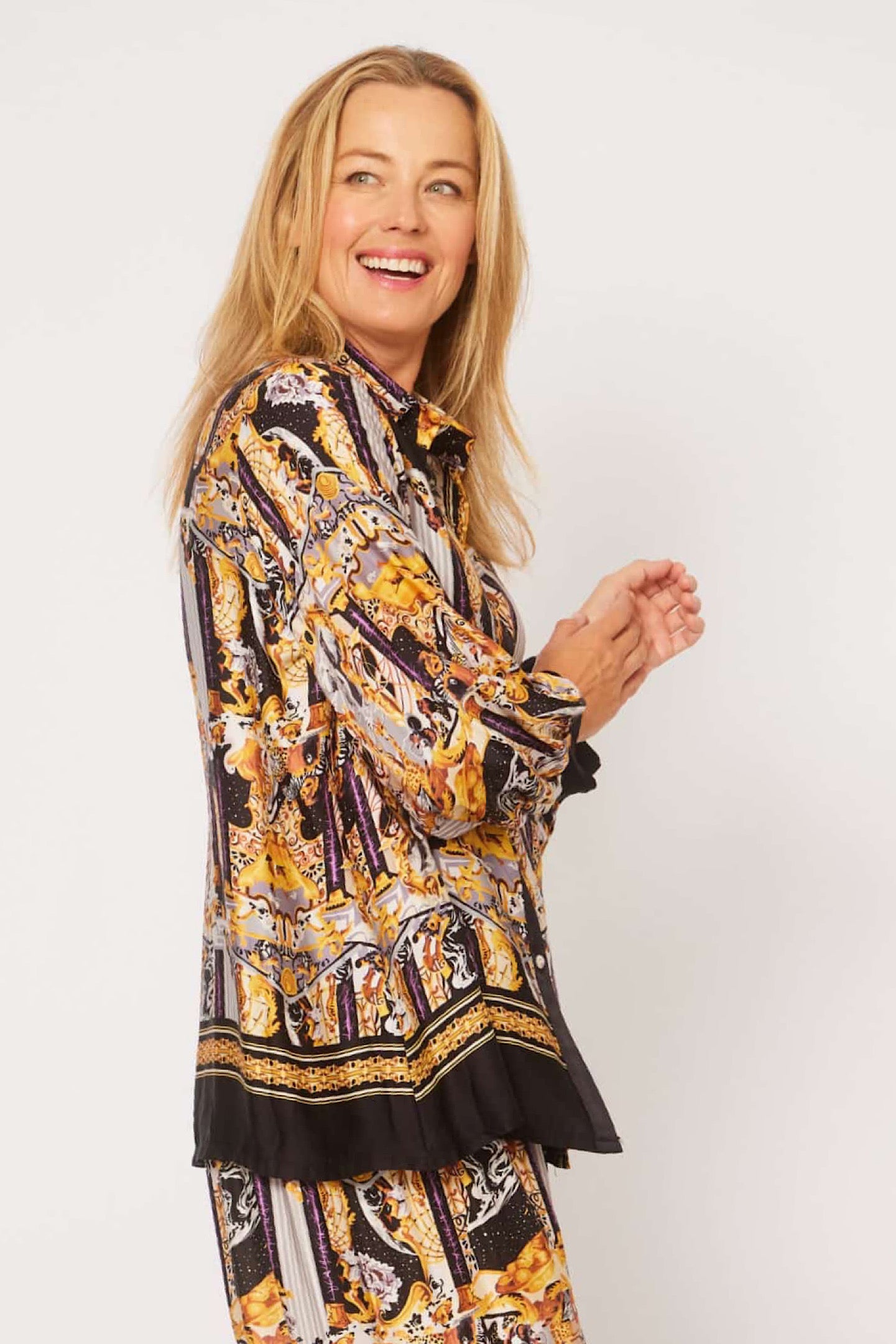 La Strada Black Gold Shirt LS25-3-310