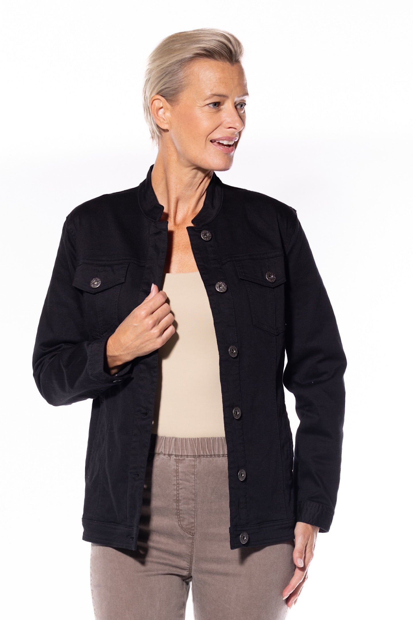 Cafe Latte Jacket Black CLM414